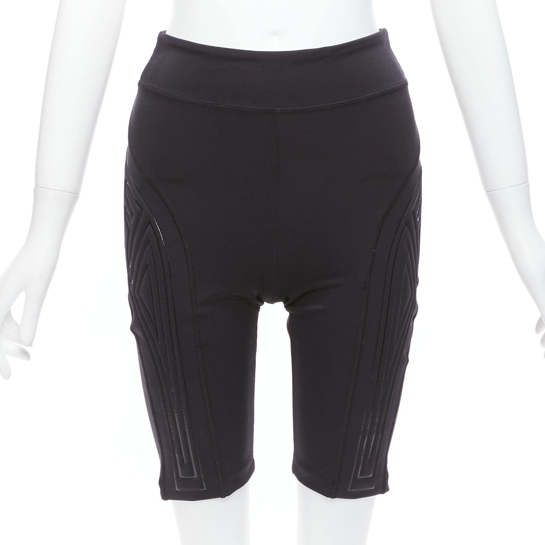 Fendi FENDI 2019 FFreedom black neoprene rubber compression biker shorts IT40 S Size 27" / US 4 / IT 40 - 1 Thumbnail
