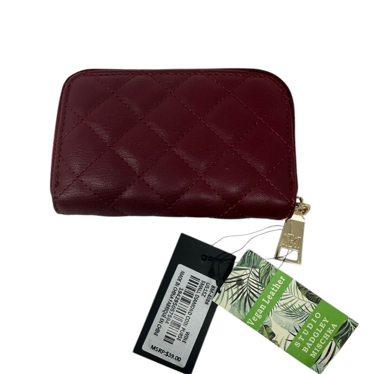 Badgley Mischka Badgley Mischka burgundy small diamond coin purse wallet Size ONE SIZE - 2 Thumbnail