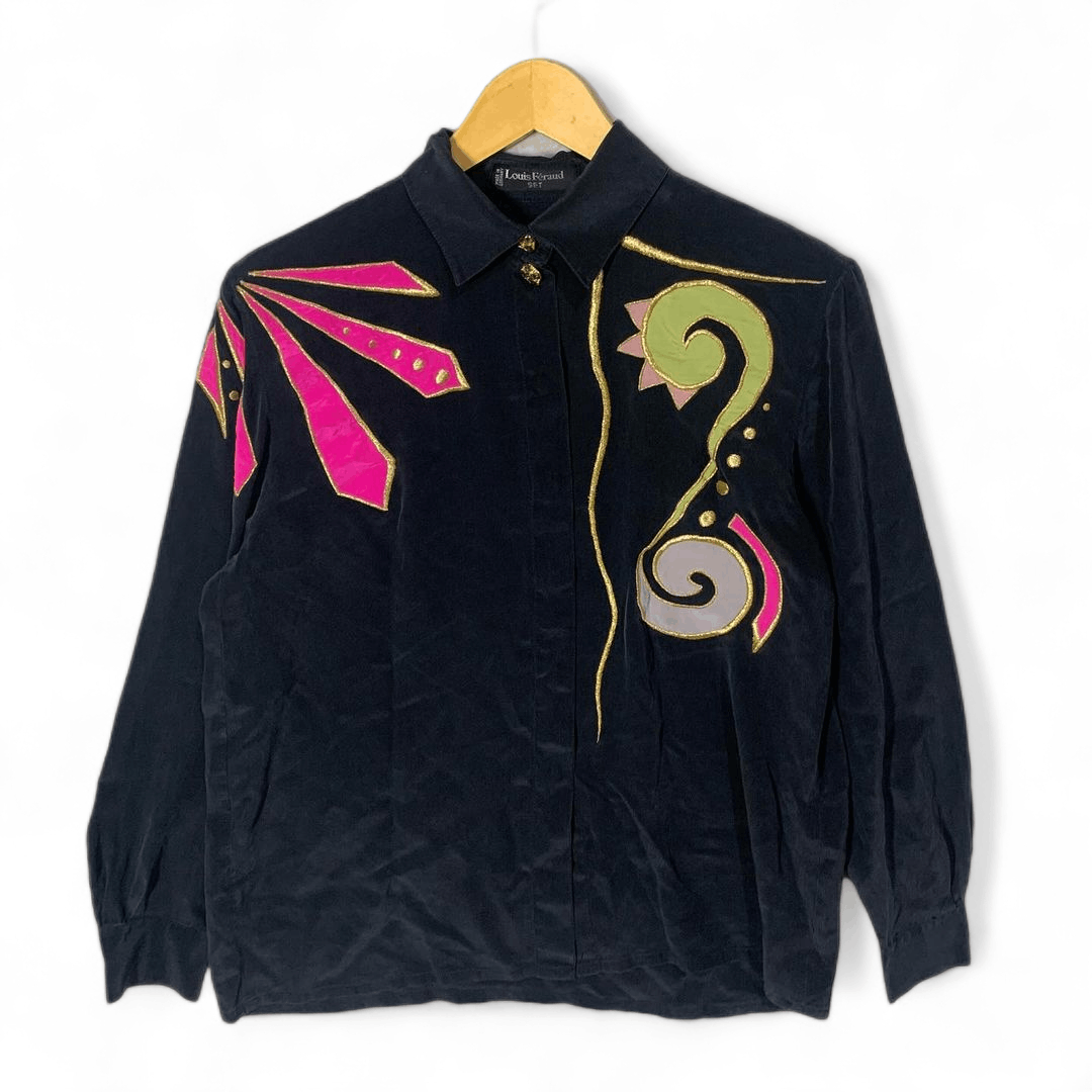 image of Designer Louis Feraud Germany Design Jacket in Black Mist, Men's (Size Large)
