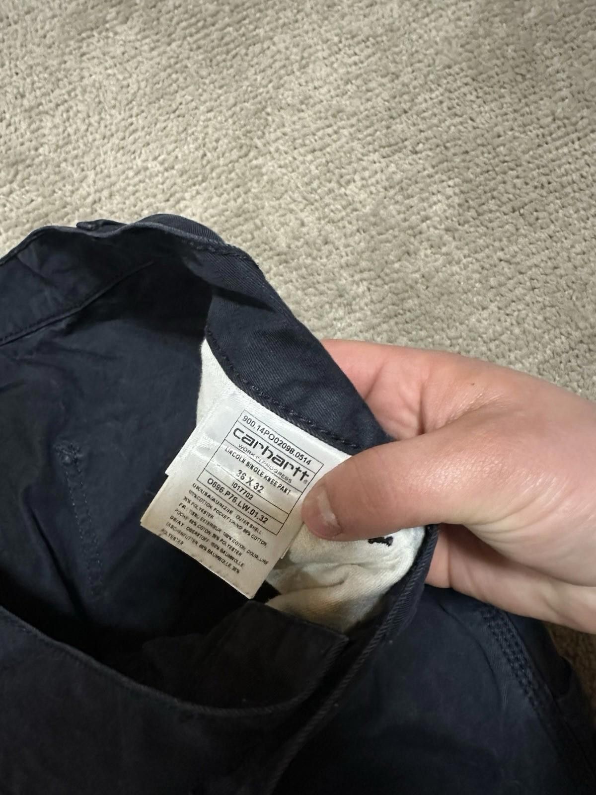 Carhartt Vintage Carhartt Navy Pants Lincoln single knee pant 36/32 Size US 36 / EU 52 - 7 Thumbnail