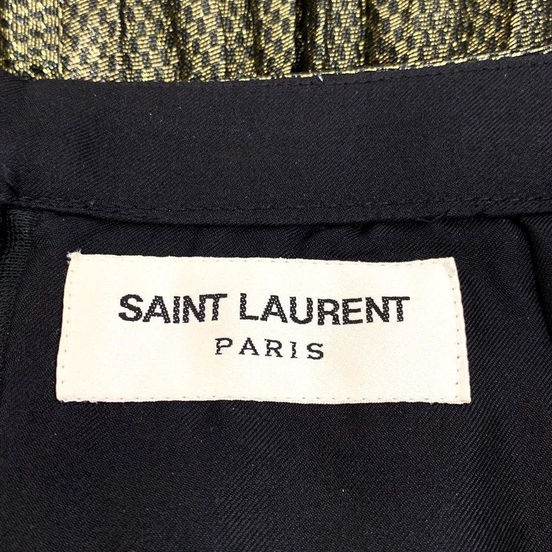 Saint Laurent Paris Saint Laurent Paris Golden mulberry silk casual pleated sk Size 24" / US 00 / IT 34 - 5 Thumbnail