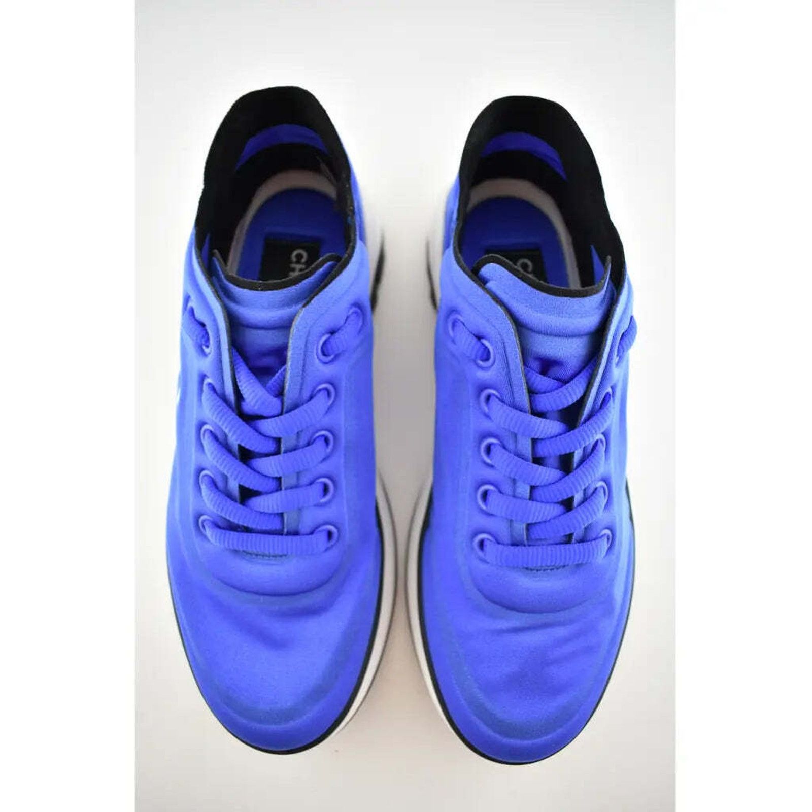 Chanel 19P Lycra CC Logo Lace Up Low Top Trainer Sneaker 36.5 Size US 6.5 / IT 36.5 - 7 Thumbnail