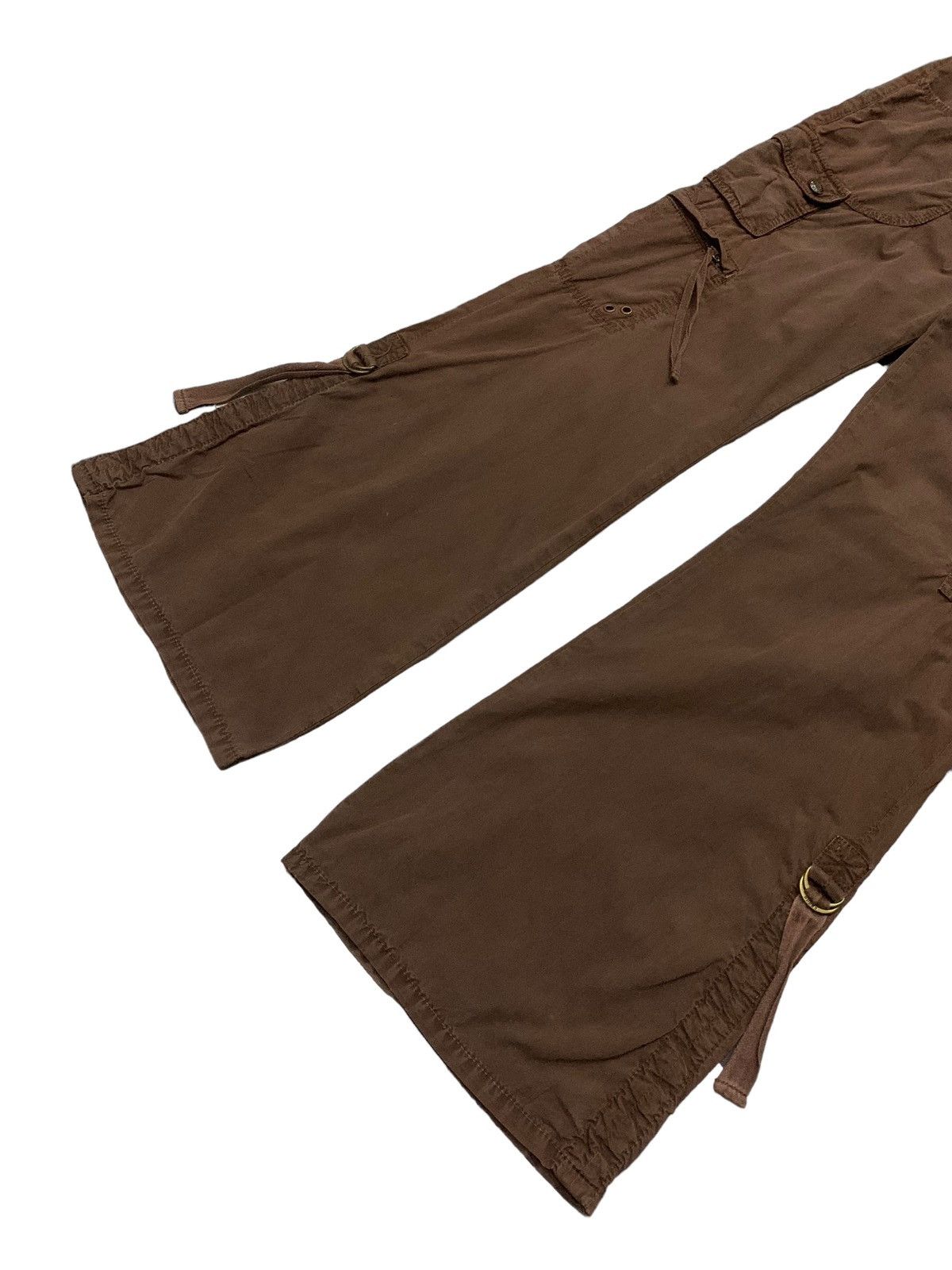 Guess × Vintage Vintage Guess Flared Brown Cargo Pants Size US 33 - 3 Thumbnail