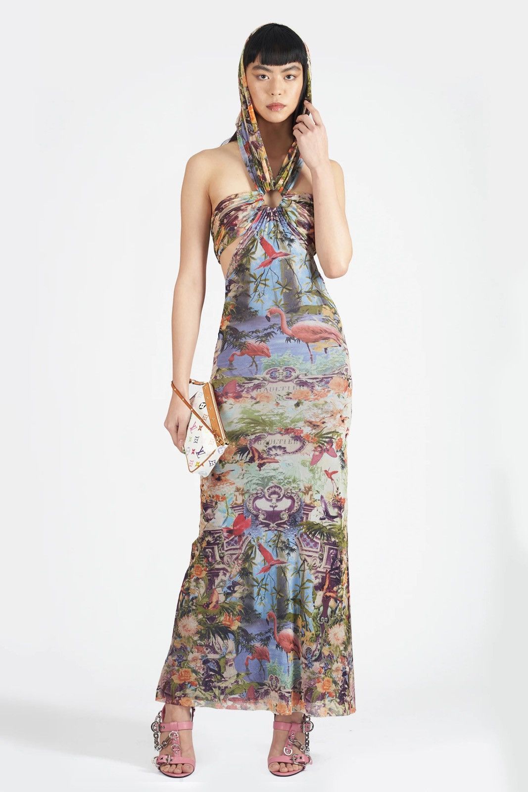 Jean Paul Gaultier Jean Paul Gaultier Soleil 1999 Mesh Maxi Dress Archive Y2K Size M / US 6-8 / IT 42-44 - 3 Thumbnail