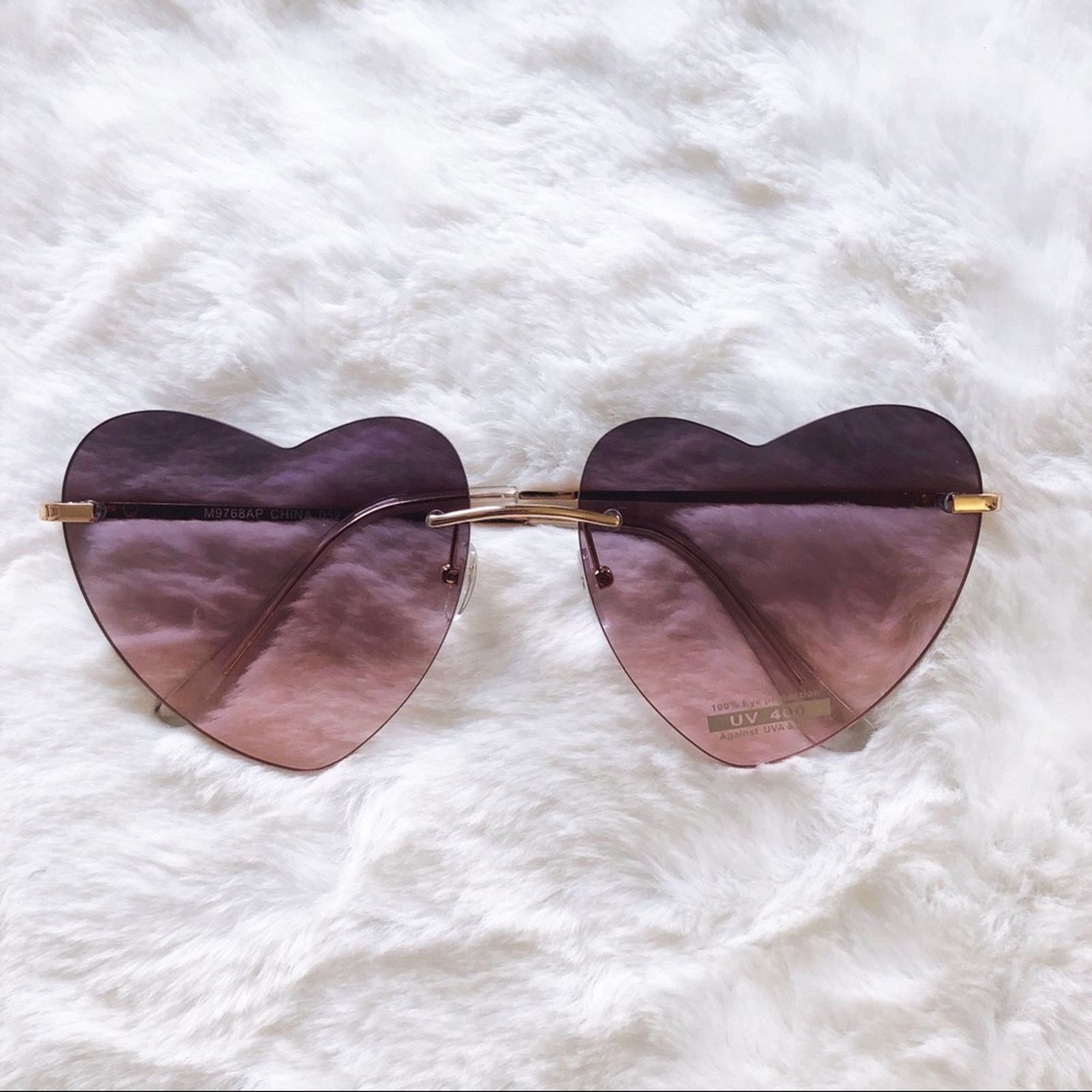 Other Miley Purple Gradient Heart Sunglasses Size ONE SIZE - 1 Thumbnail