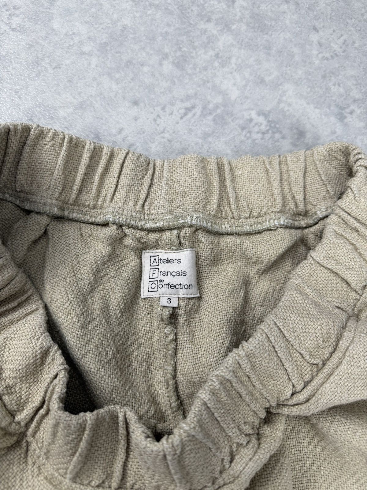 Other Ateliers Francais de Confection Linen Pants Beige Size 3 Size 30" / US 8 / IT 44 - 6 Thumbnail