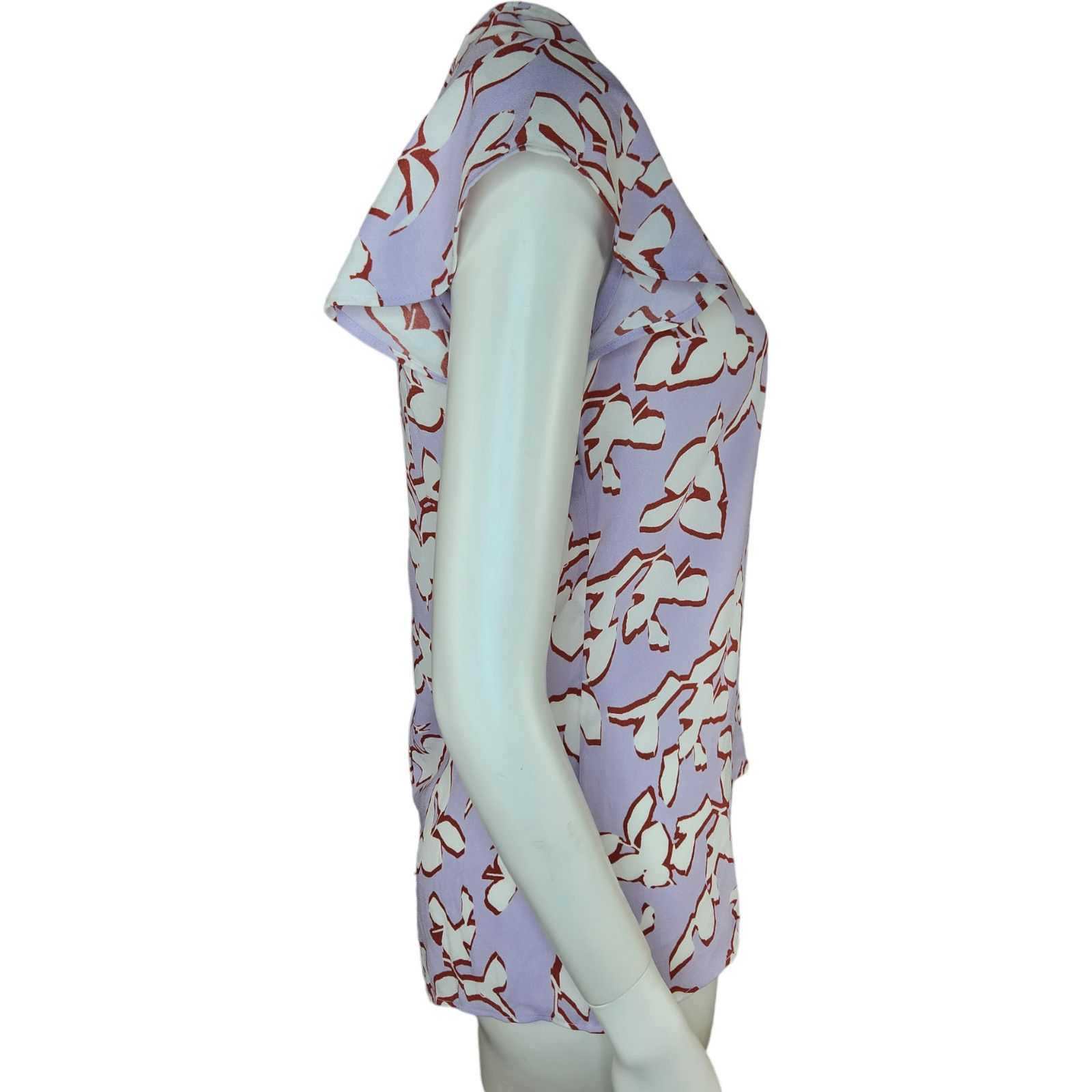 Other Halogen Purple Charlie Floral Back Blouse Women XS Size XS / US 0-2 / IT 36-38 - 8 Thumbnail