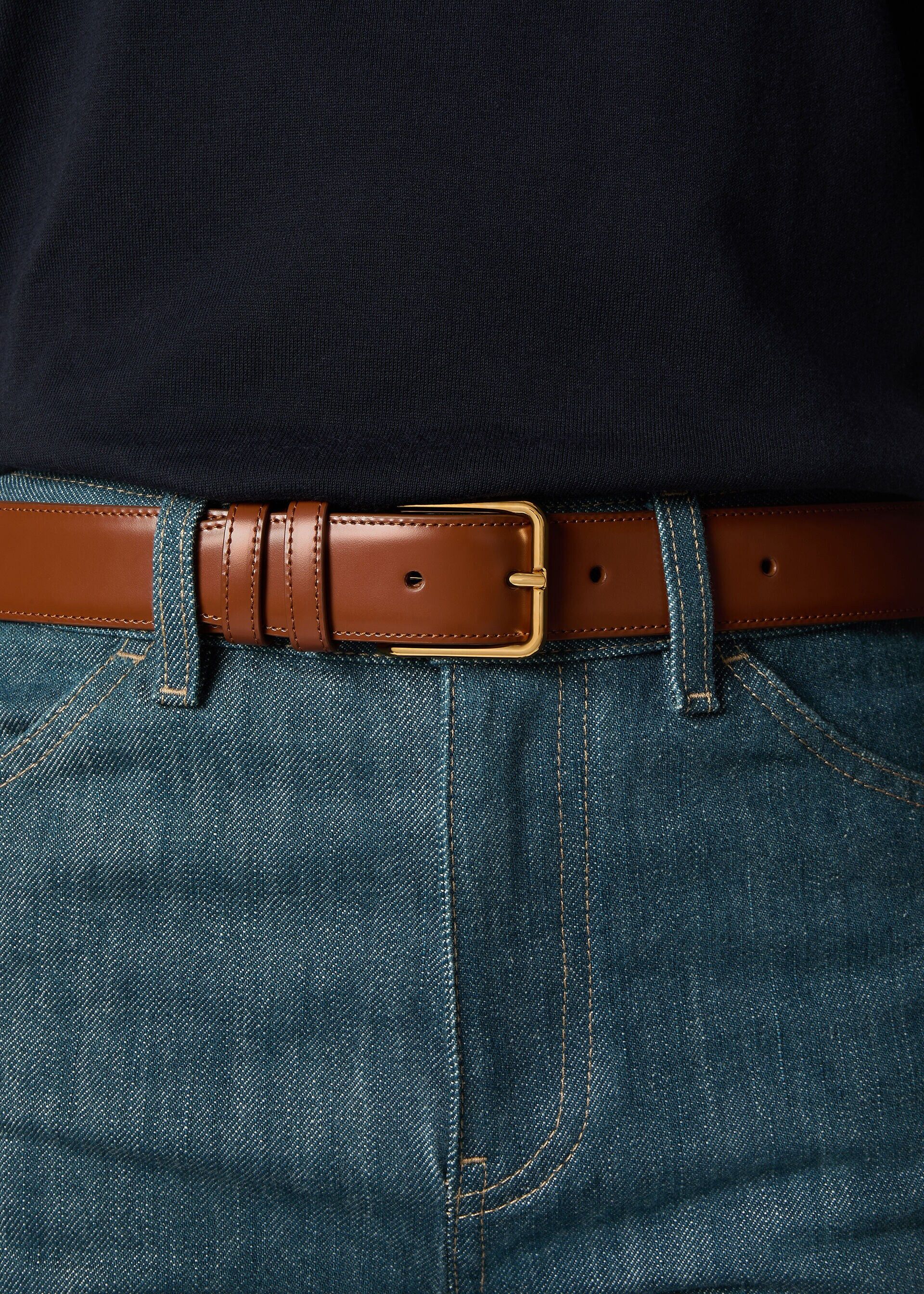Loro Piana os11x0426 FAR1388 Size: OS / Mayfair Belt in Cocoa Bean Size ONE SIZE - 3 Thumbnail
