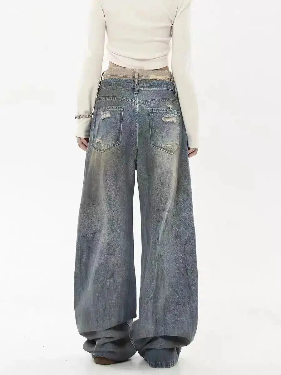 Japanese Brand Dirty old ripped jeans Size US 32 / EU 48 - 3 Thumbnail