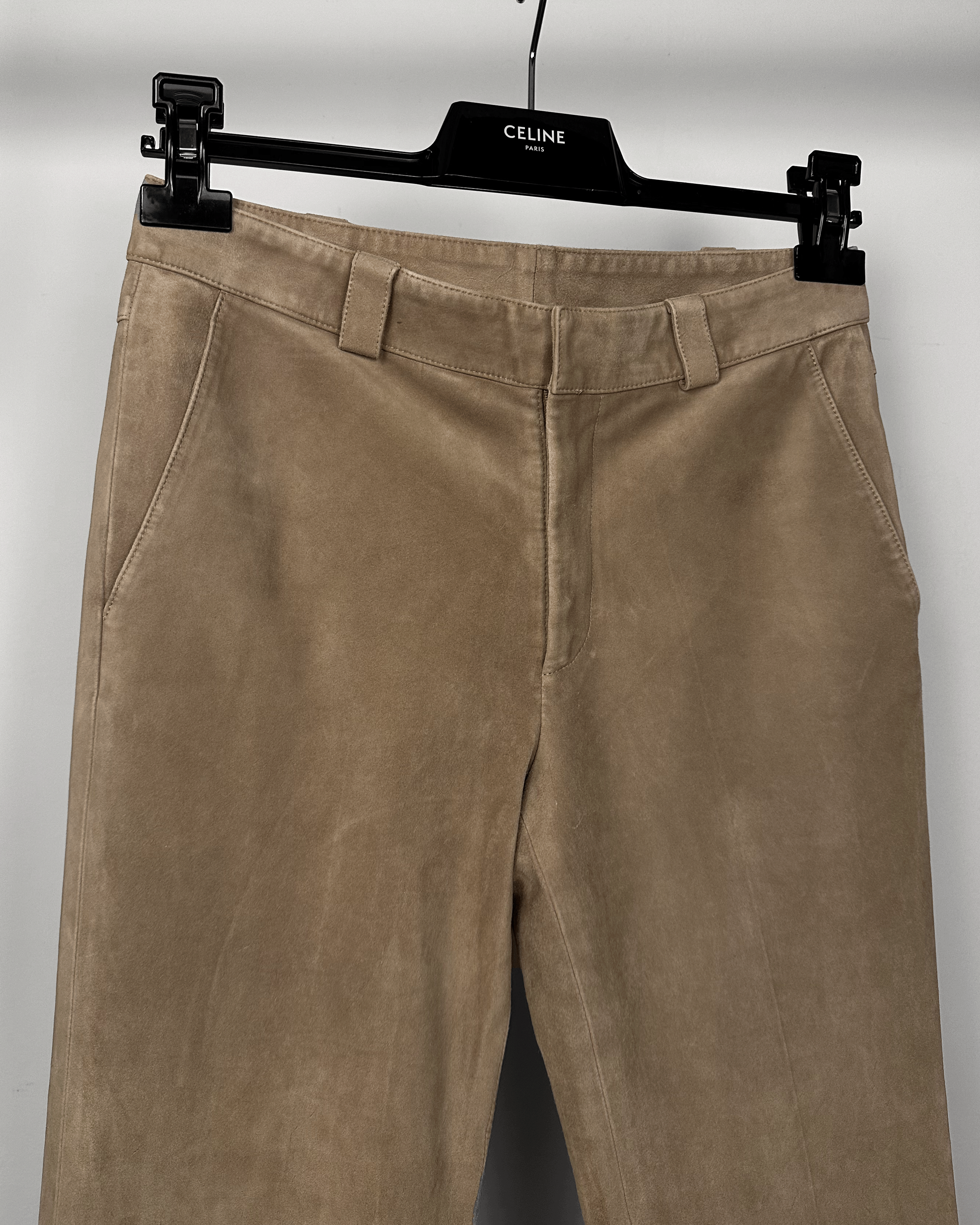 Gucci Gucci Tom Ford Beige Leather Flared Pants Size US 28 / EU 44 - 4 Thumbnail