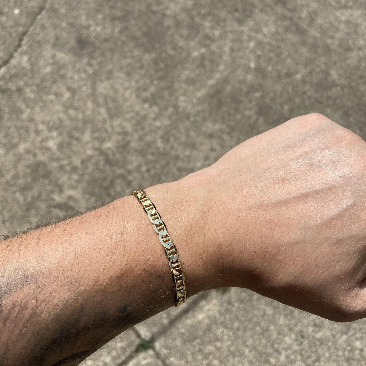 Jewelry Gold Bracelet Mariner Link 8in 6mm Size ONE SIZE - 1 Thumbnail
