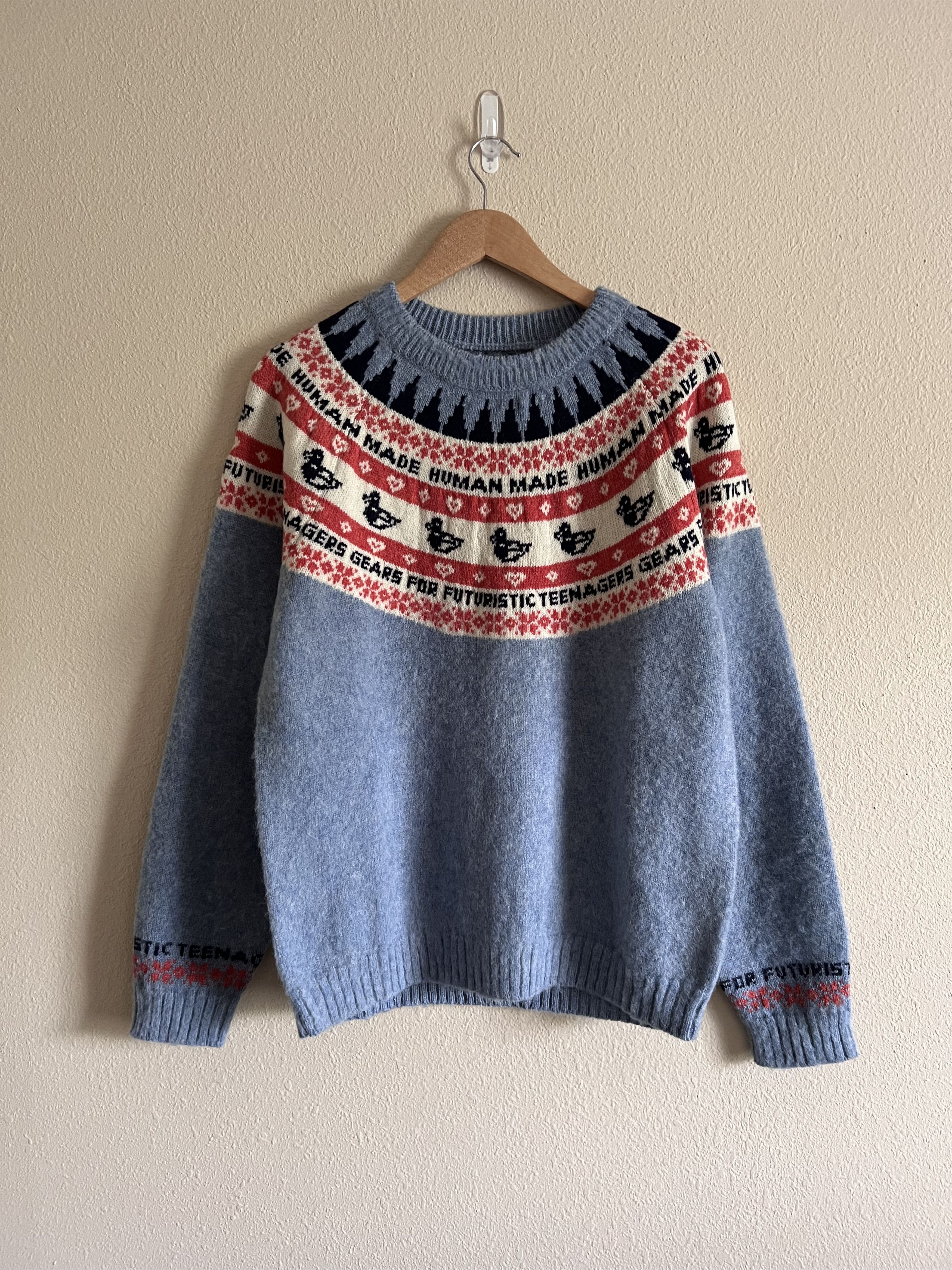 Human Made Human Made Duck Jacquard Knit Sweater in Blue | Grailed