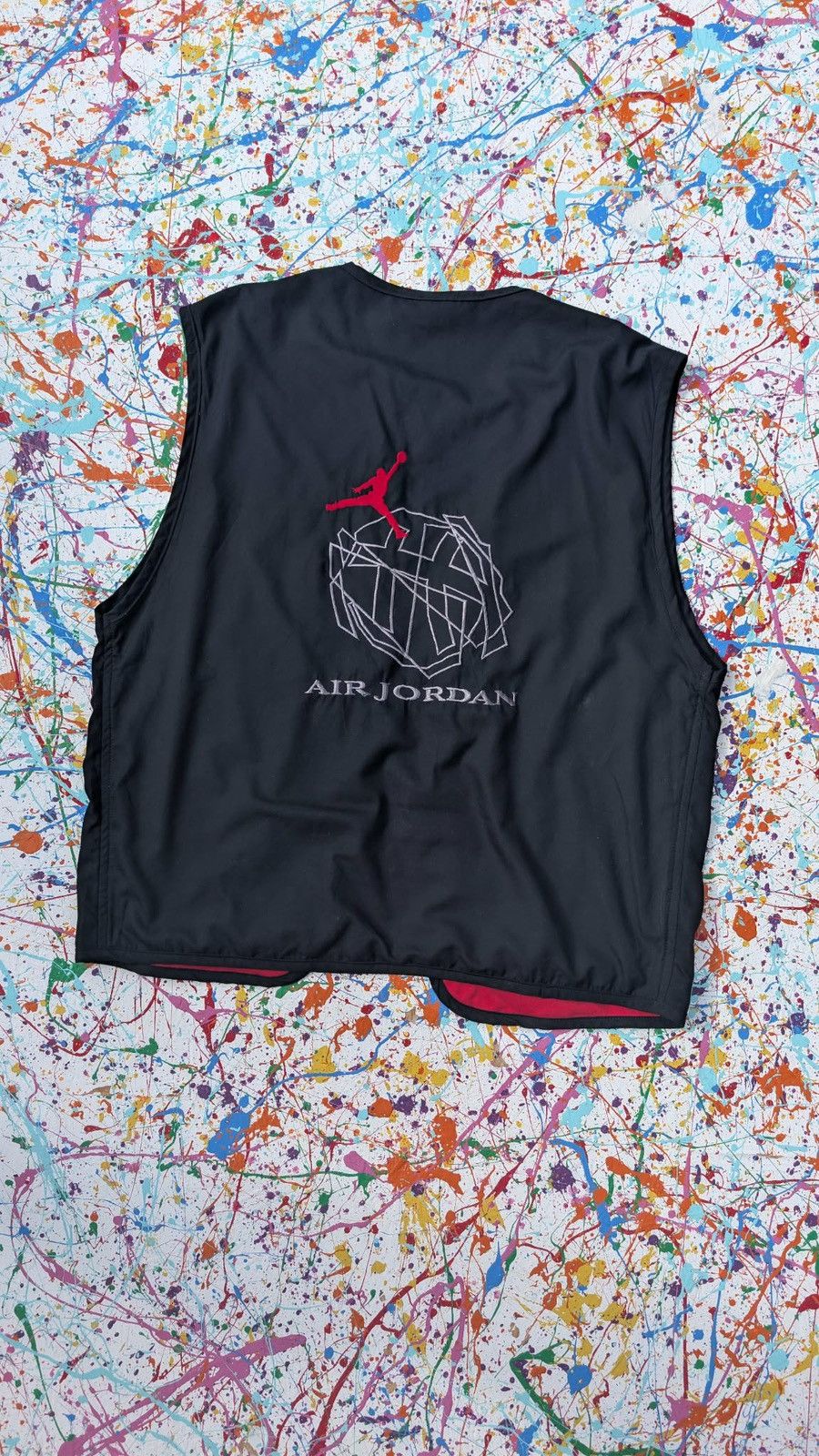 Nike Vintage 90s Nike air Jordan vest gilet sleeveless black red Size US S / EU 44-46 / 1 - 2 Thumbnail