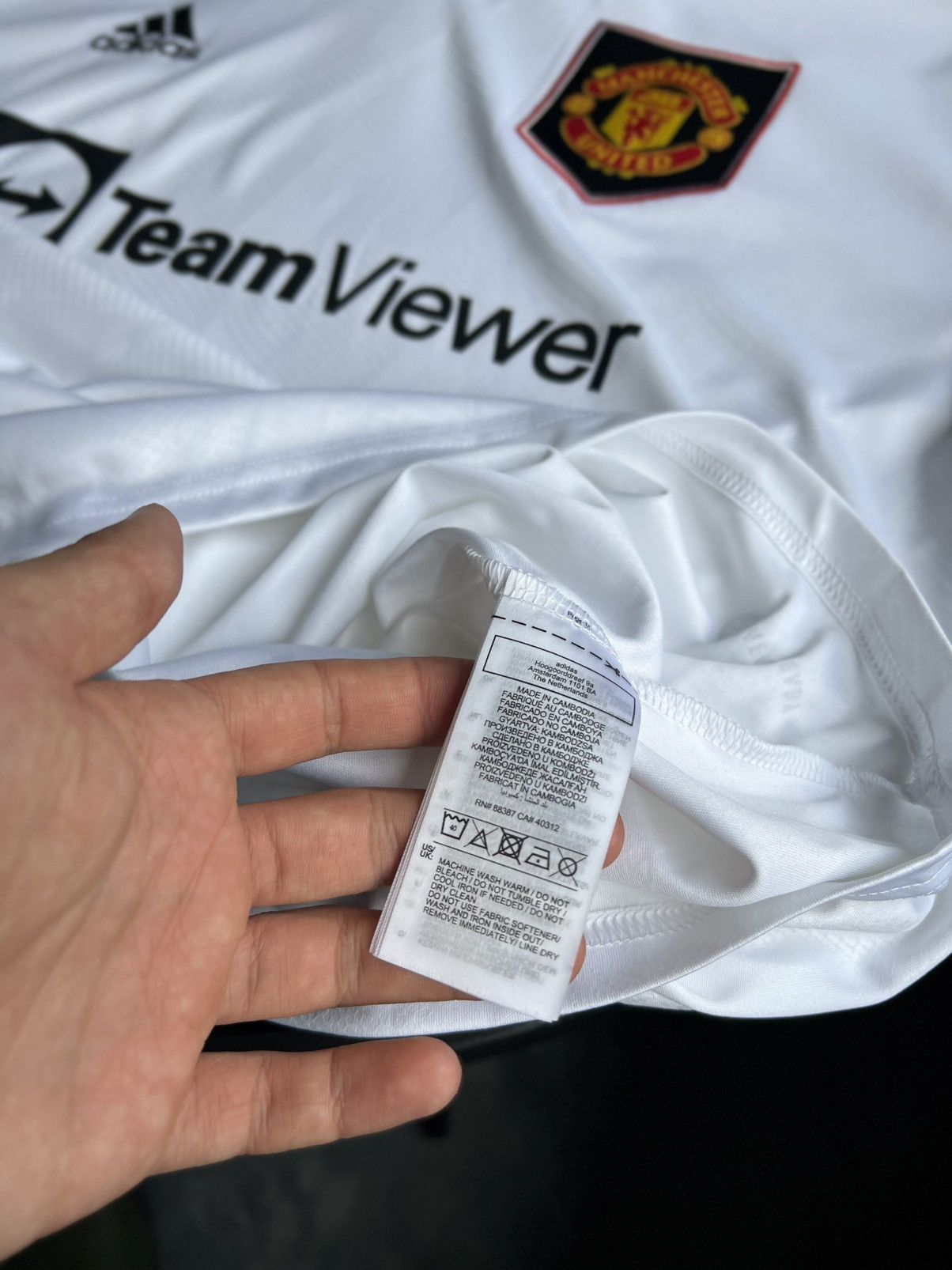 Adidas Man United 22/23 Away Shirt XL Adidas TeamViewer White Size US XL / EU 56 / 4 - 17 Thumbnail