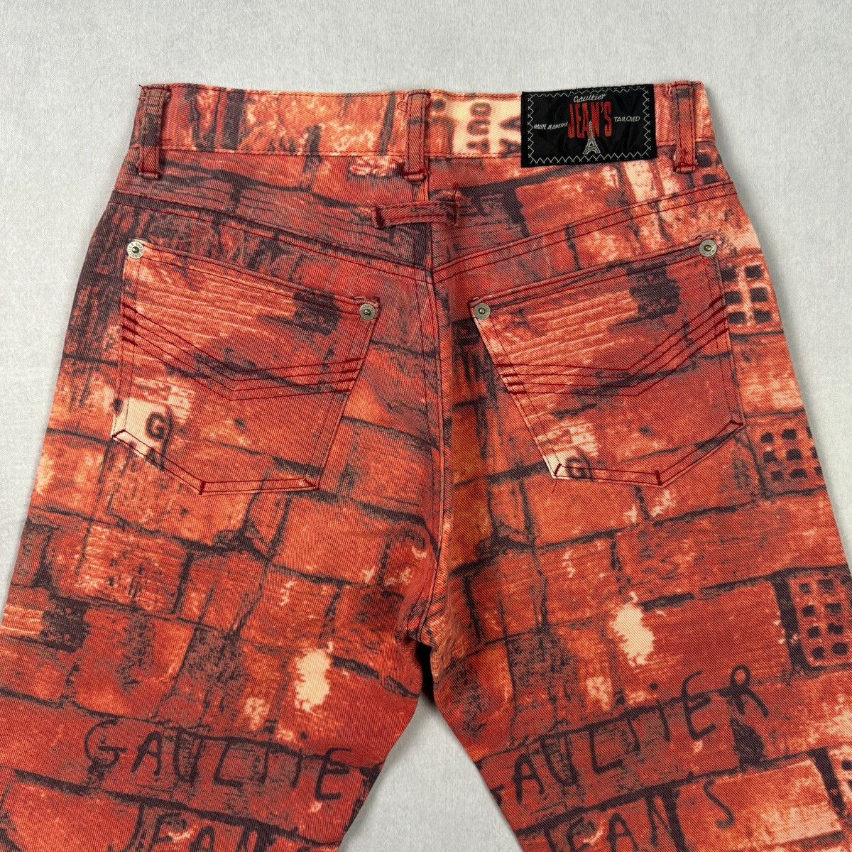 Jean Paul Gaultier FW97 Brick Jeans Size 24" / US 00 / IT 34 - 3 Thumbnail