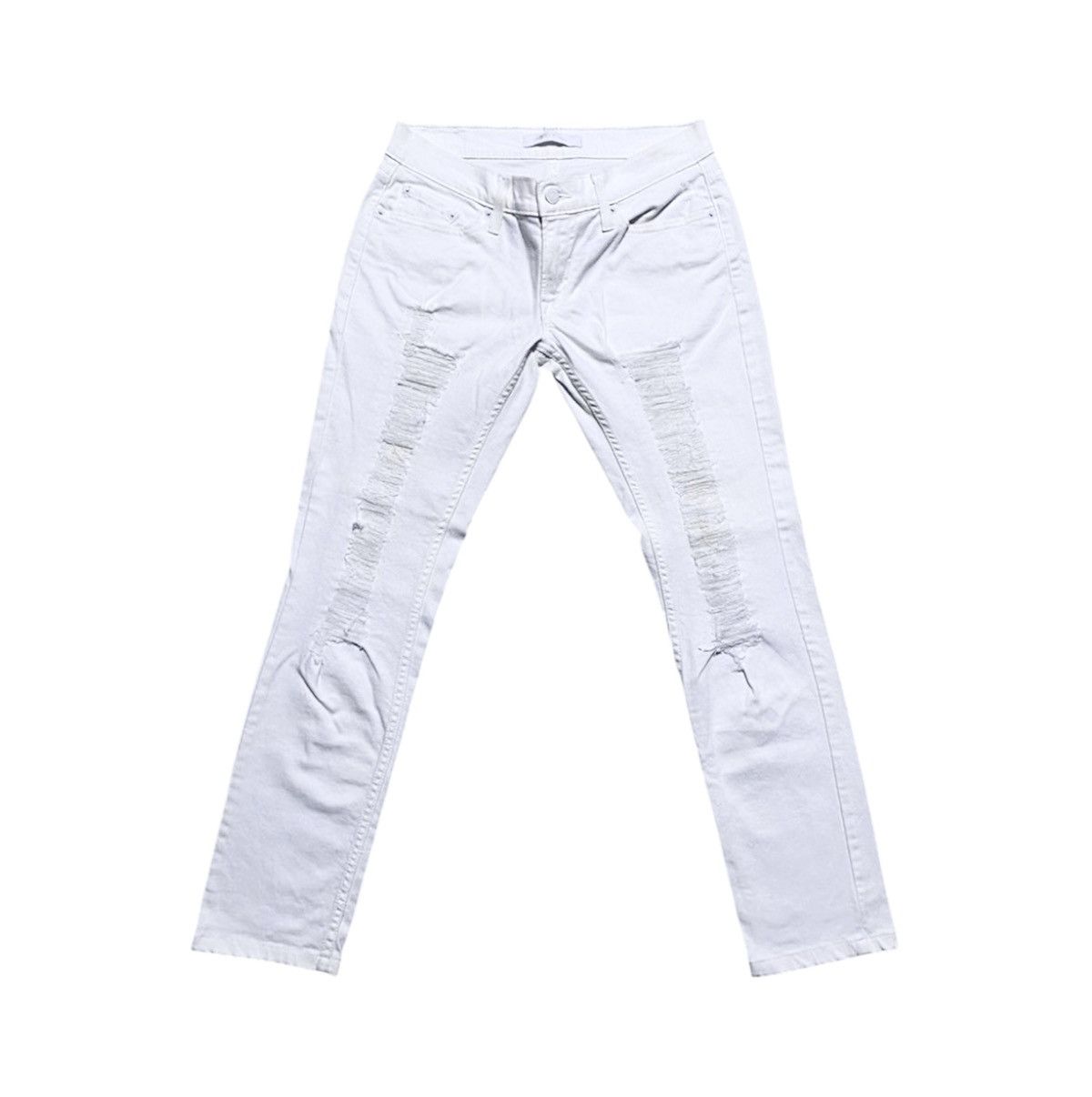 Levi's Vintage Clothing Levi’s 524 Skinny Strip Stitched Torn Distressed Jeans Denim Size 29" - 1 Thumbnail