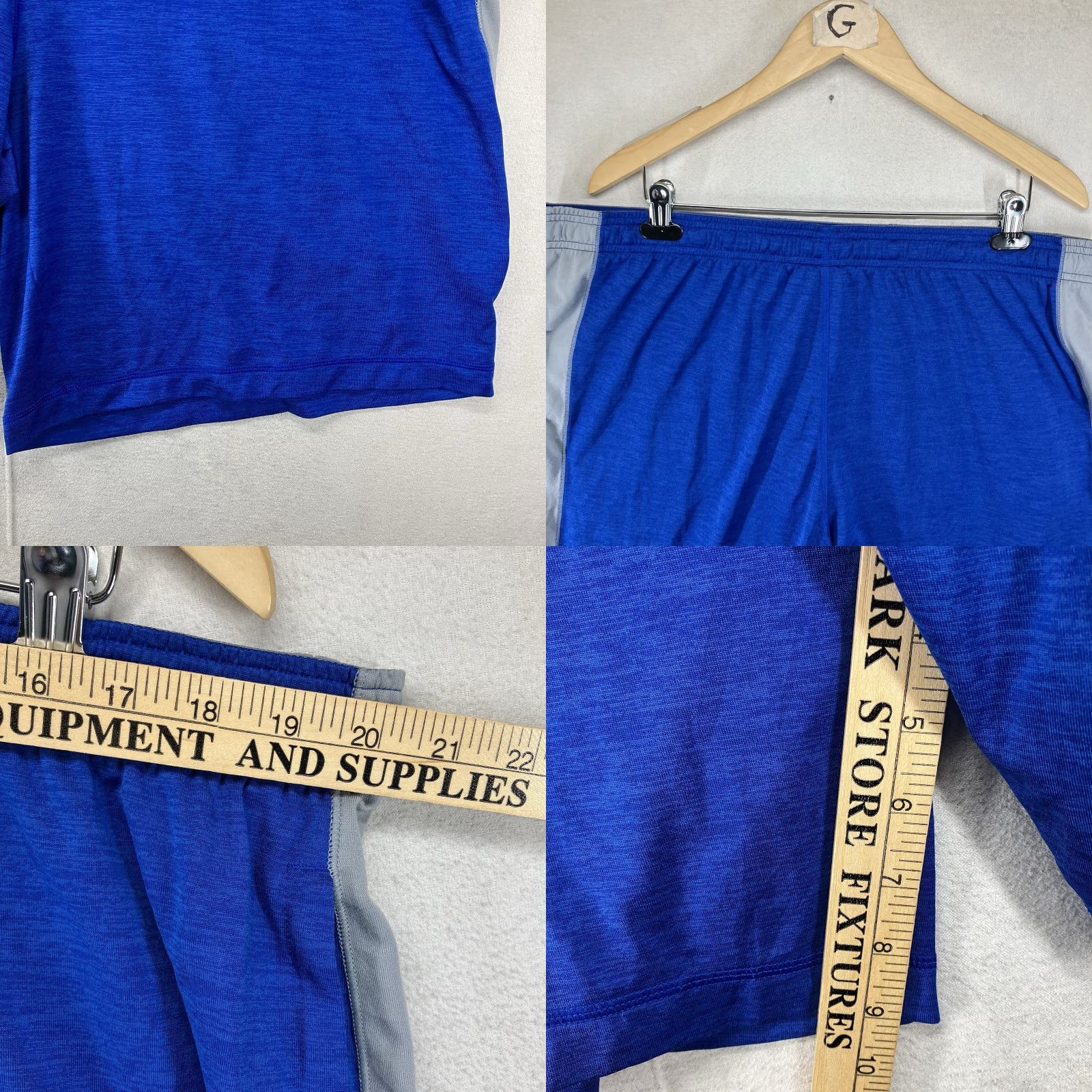 Under Armour Under Armour Mens Shorts 2XL Loose Fit HeatGear Blue Gray Pockets Elastic Waist Drawstring Athletic Casual Sports M 40x9 Size US 39 - 8 Thumbnail