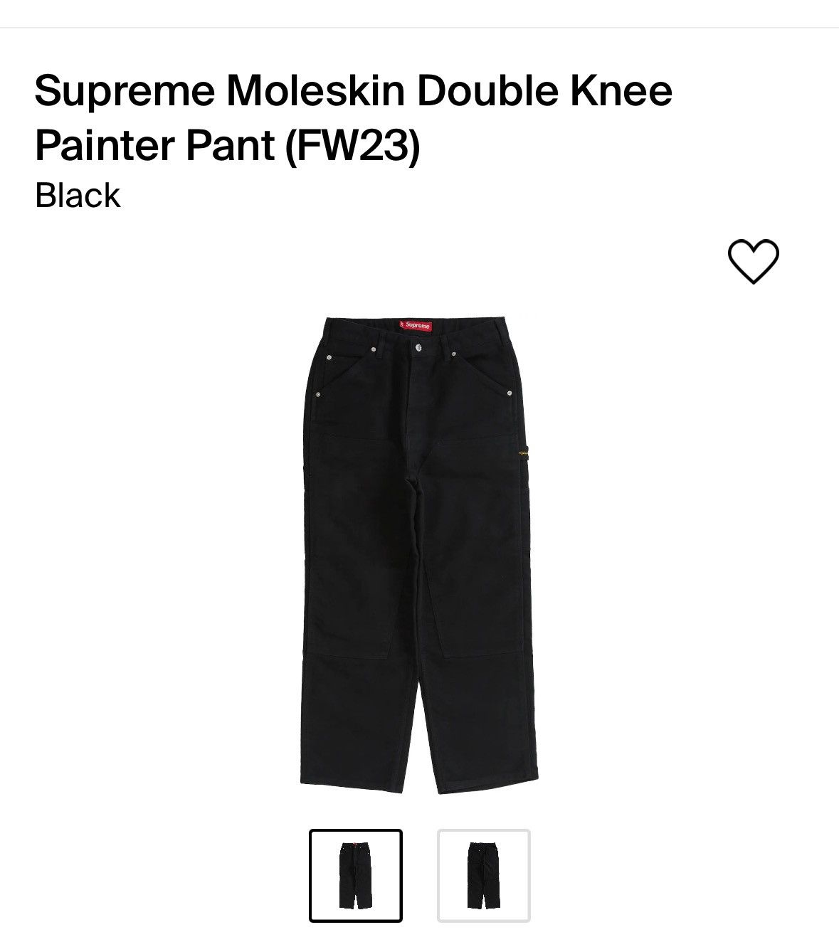 Supreme moleskin double knee pants in hand | Grailed