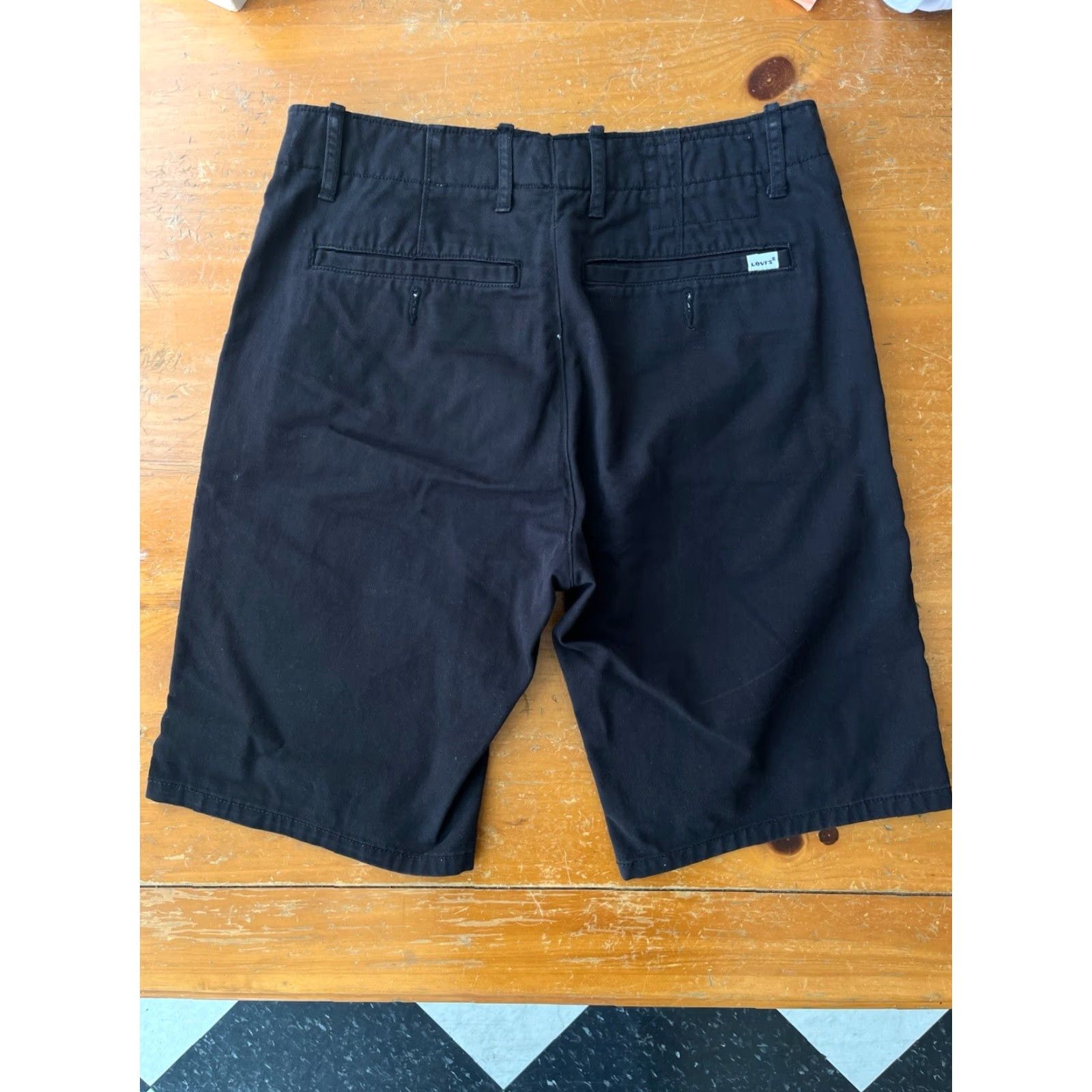 Levi's VINTAGE Levi's Black Cotton Shorts Mens 31 Golf Dressy Preppy Chino 2010s GUC Size US 31 - 2 Thumbnail