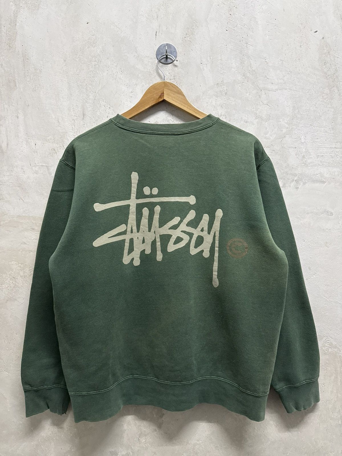 2000s Faded Stussy Signature Sweatshirt