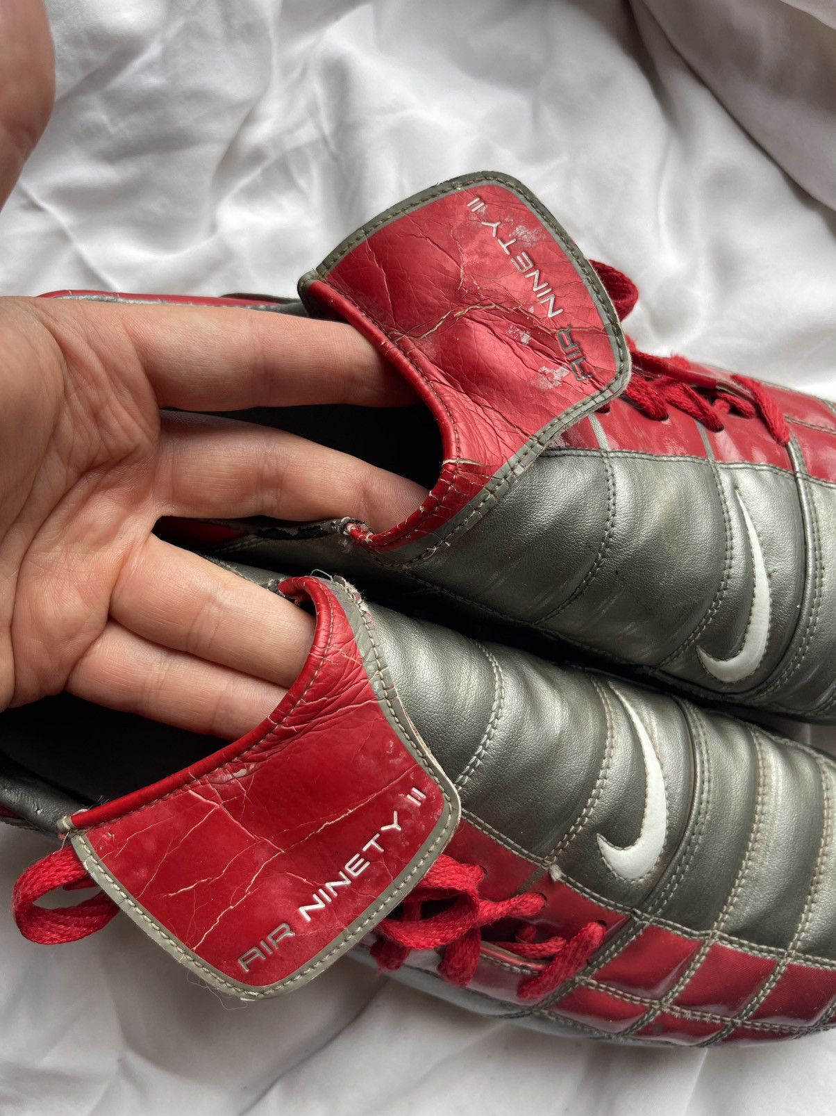 Nike 2004 Nike Total 90 Silver / Red Soccer cleats boots Size US 12 / EU 45 - 12 Thumbnail