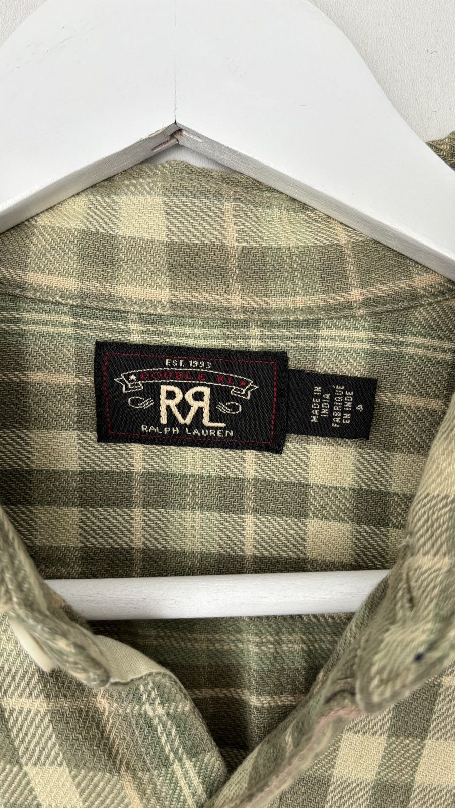 RRL Ralph Lauren RRL Ralph Lauren Double RL Embroidered Plaid Shirt Size 4 Size XS / US 0-2 / IT 36-38 - 4 Thumbnail