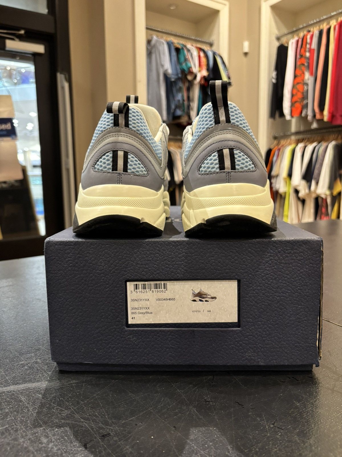 Dior Dior b22 white blue grey sneakers Size US 8 / EU 41 - 6 Thumbnail