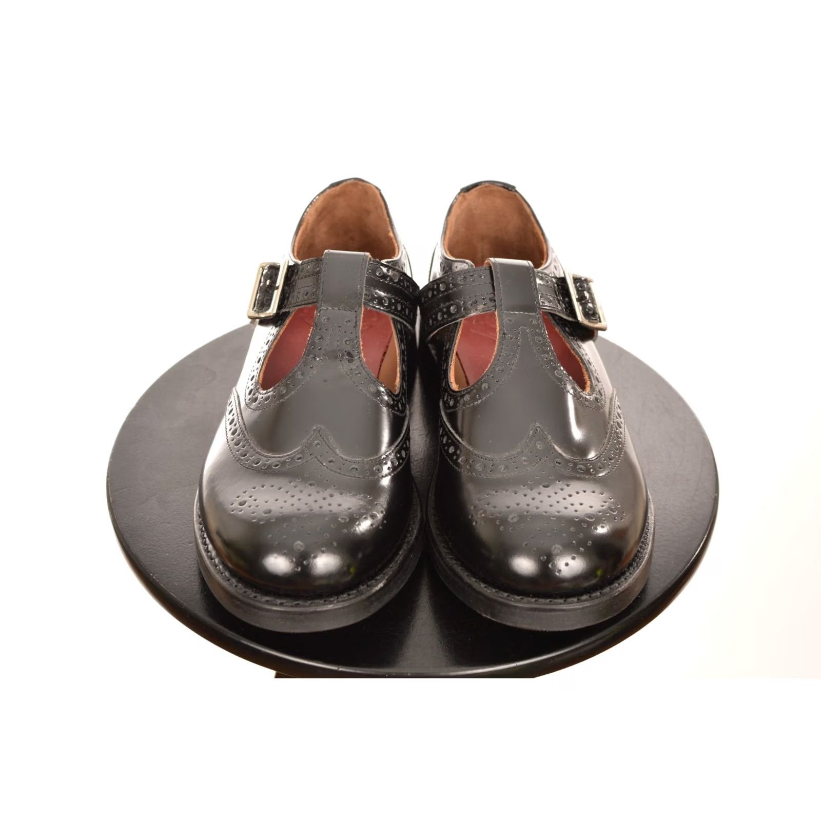 Grenson Grenson Gia Womens Mary Jane Sandals Black Gloss 213088 Size 5 Size US 8 / IT 38 - 2 Thumbnail