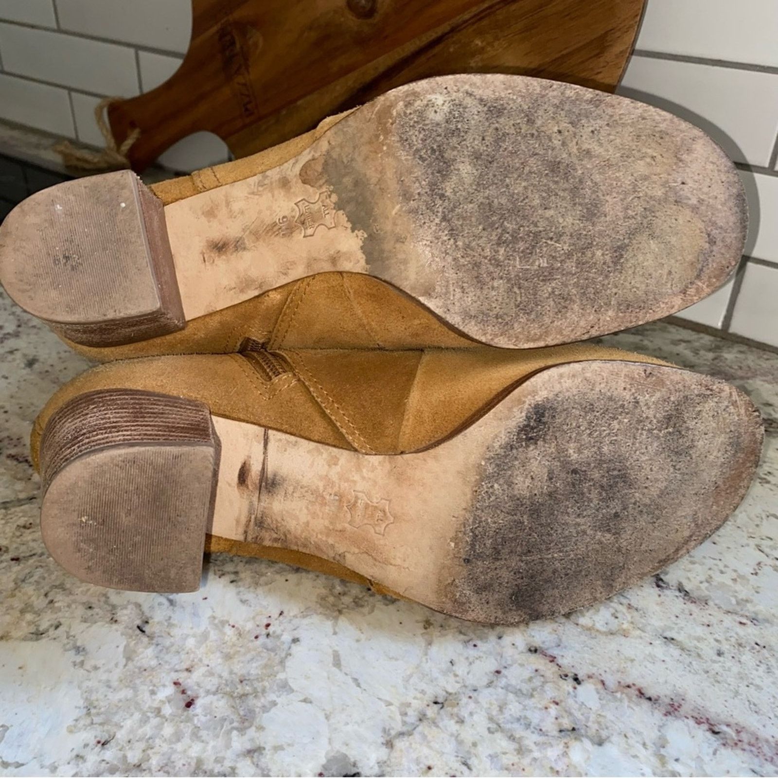 Tory Burch Tory Burch Sabe $398 Caramel Suede Ankle Booties size 9M EUC Size US 9 / IT 39 - 11 Thumbnail
