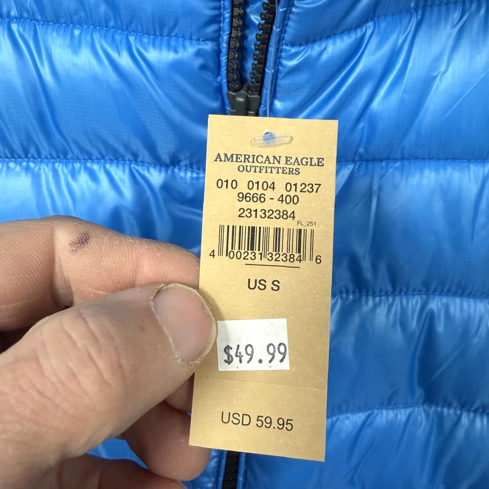 American Eagle Outfitters American Eagle Outfitters Vest Mens Small Blue Quilted Puffer Full Zip Outdoor Size US S / EU 44-46 / 1 - 3 Thumbnail