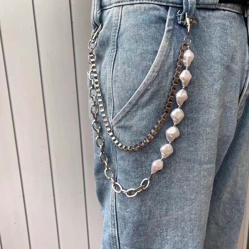 Other Fashionable Irregular Imitation Pearl Pants Chain Size ONE SIZE - 5 Thumbnail