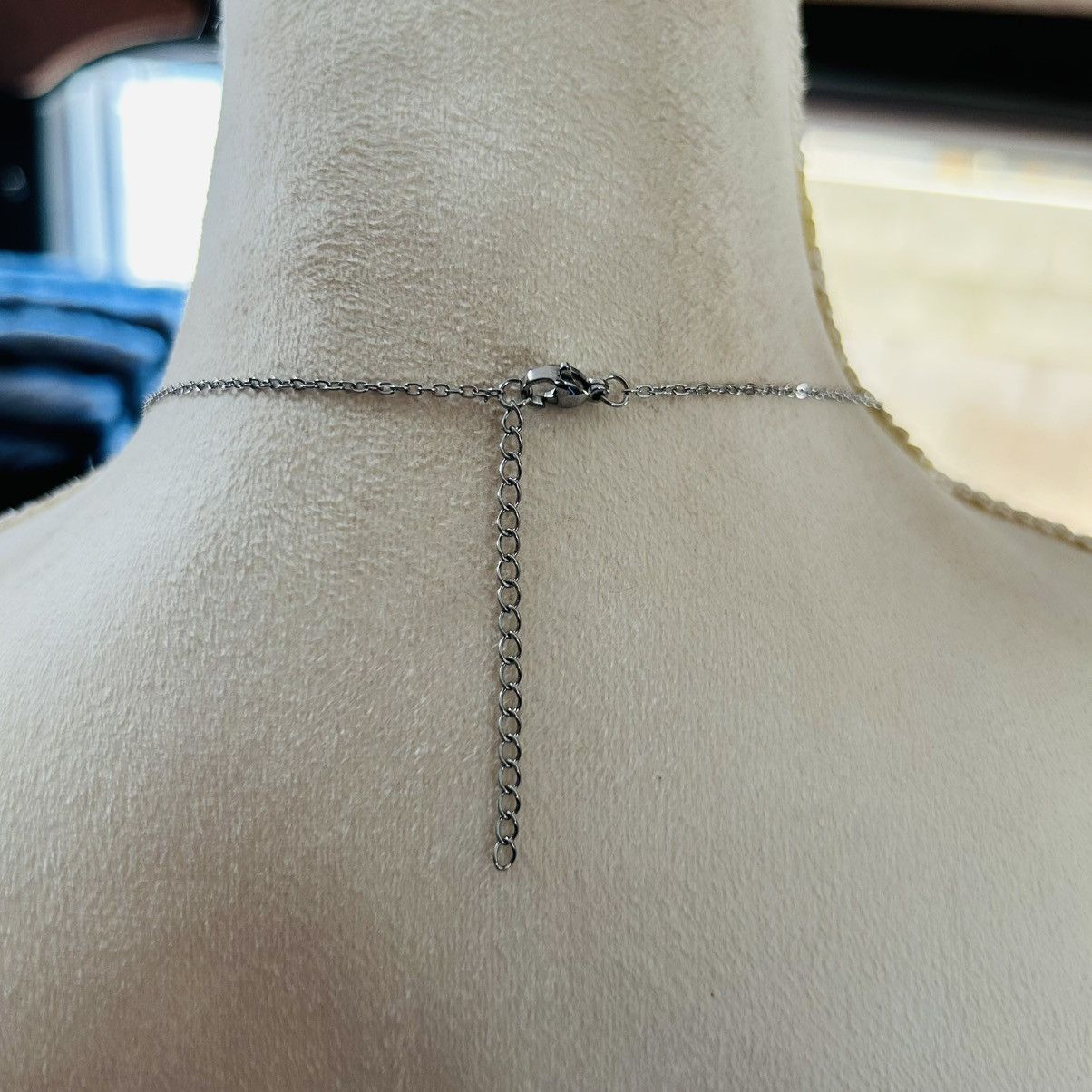 Handmade Handcrafted faceted glass slab pendant on chain necklace Size ONE SIZE - 5 Thumbnail