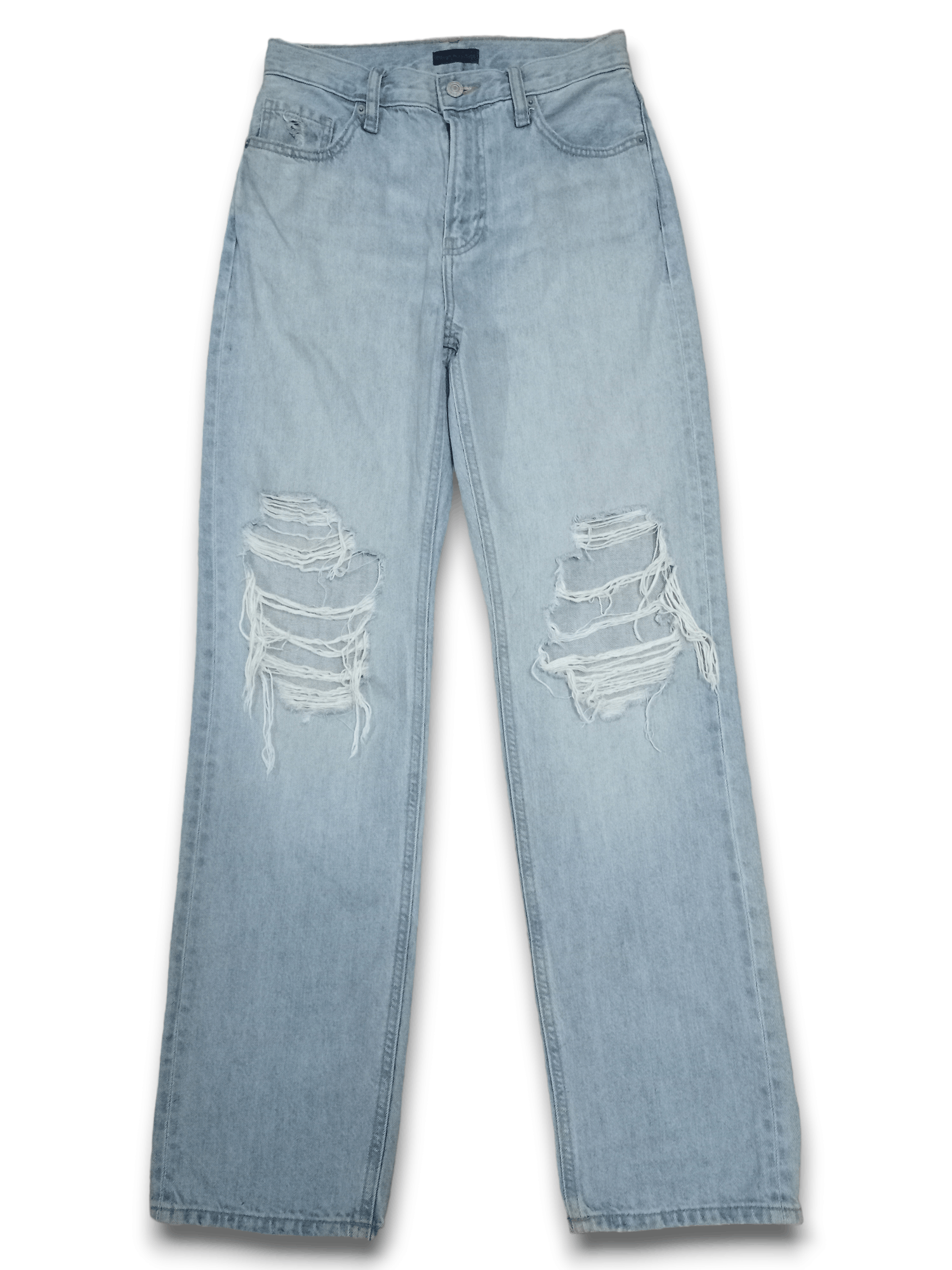 Japanese Brand × Uniqlo Vintage Japanese Uniqlo Blue Wash High Rise Distressed Jeans Size US 26 / EU 42 - 1 Thumbnail