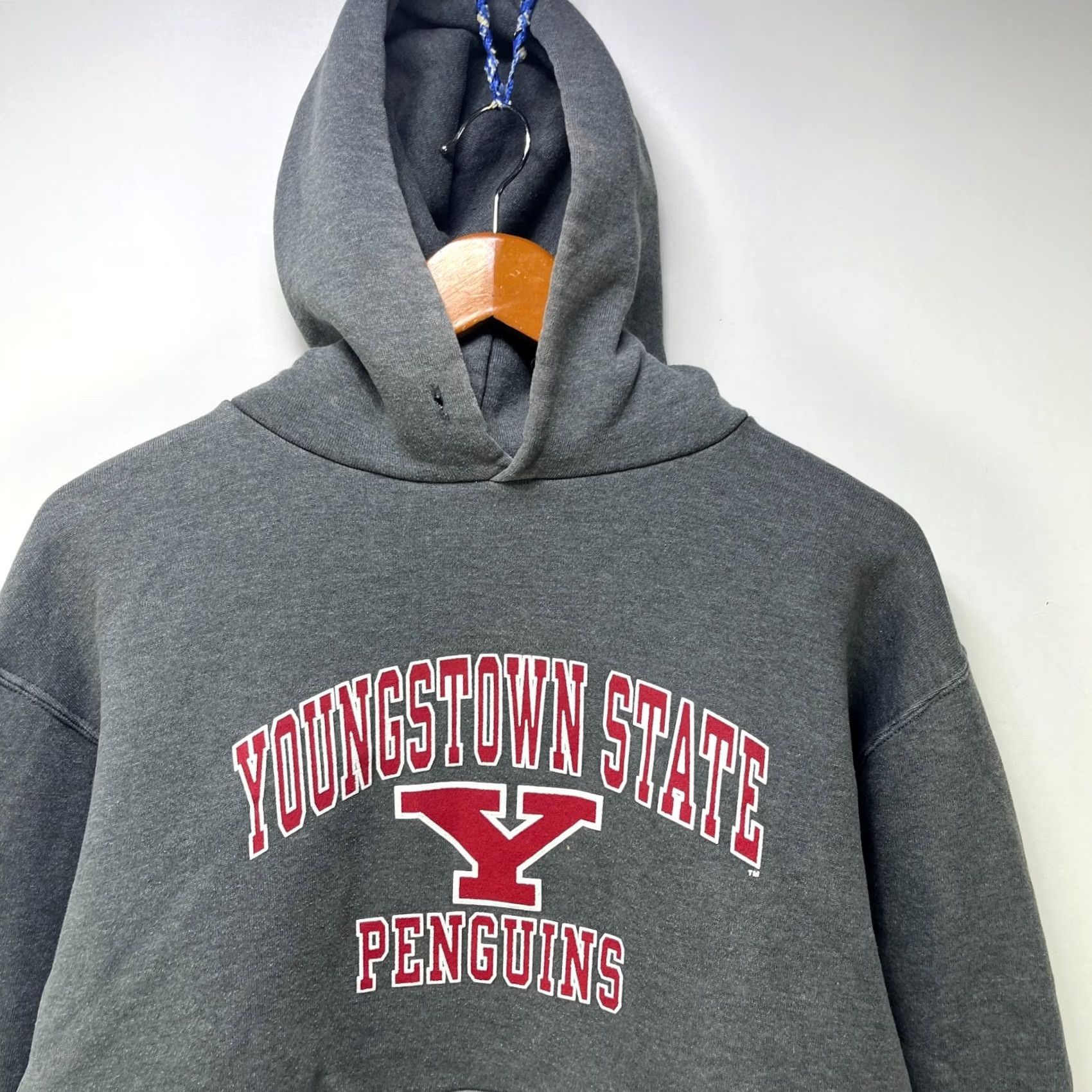 Russell Athletic VINTAGE Russell Athletic Hoodie Adult Medium Gray 90s Skull Hip Hop Mens Size US M / EU 48-50 / 2 - 2 Thumbnail