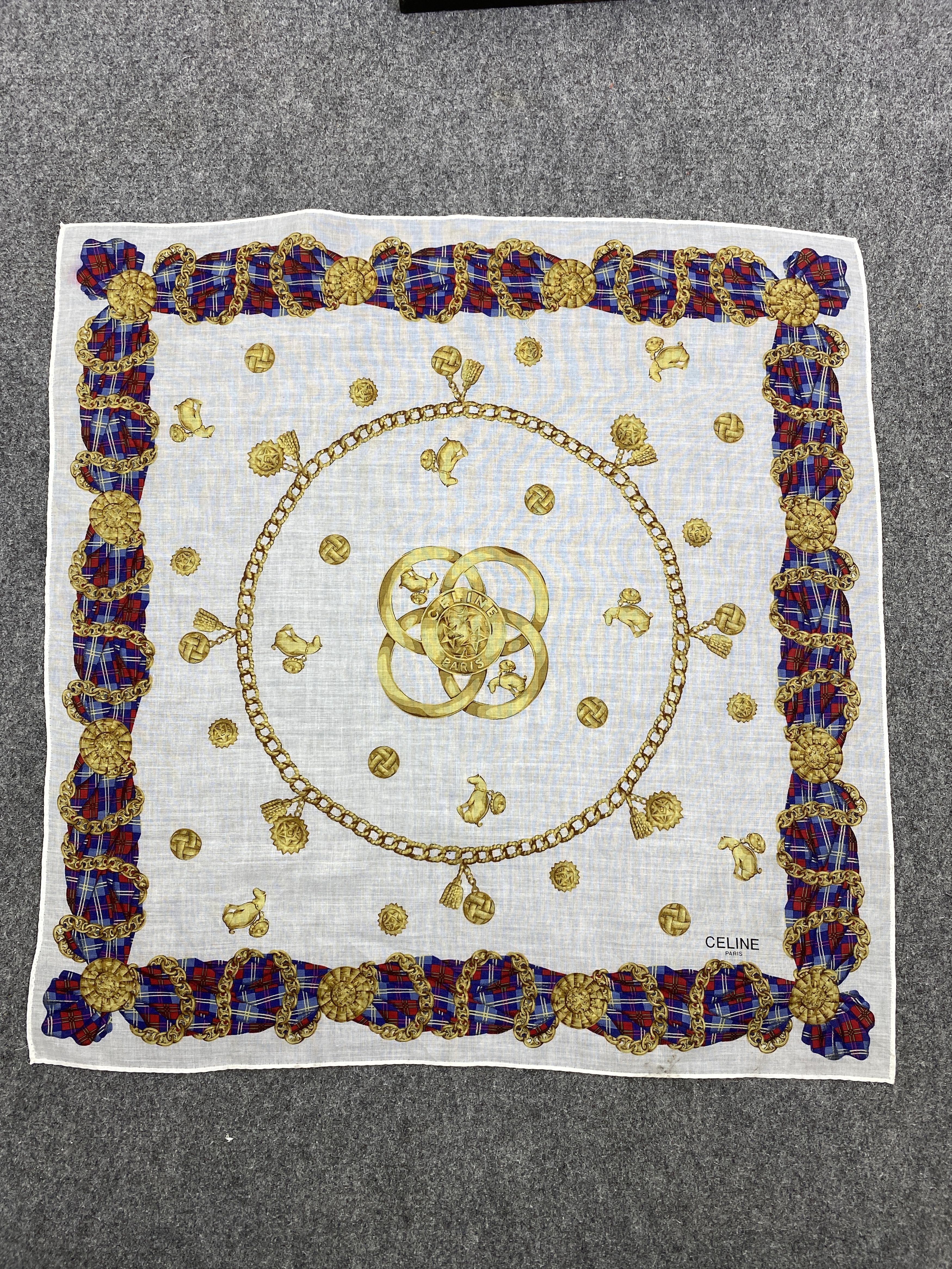 Celine Vintage Celine Handkerchief / Neckerchief / Bandana HKC1027 Size ONE SIZE - 5 Thumbnail