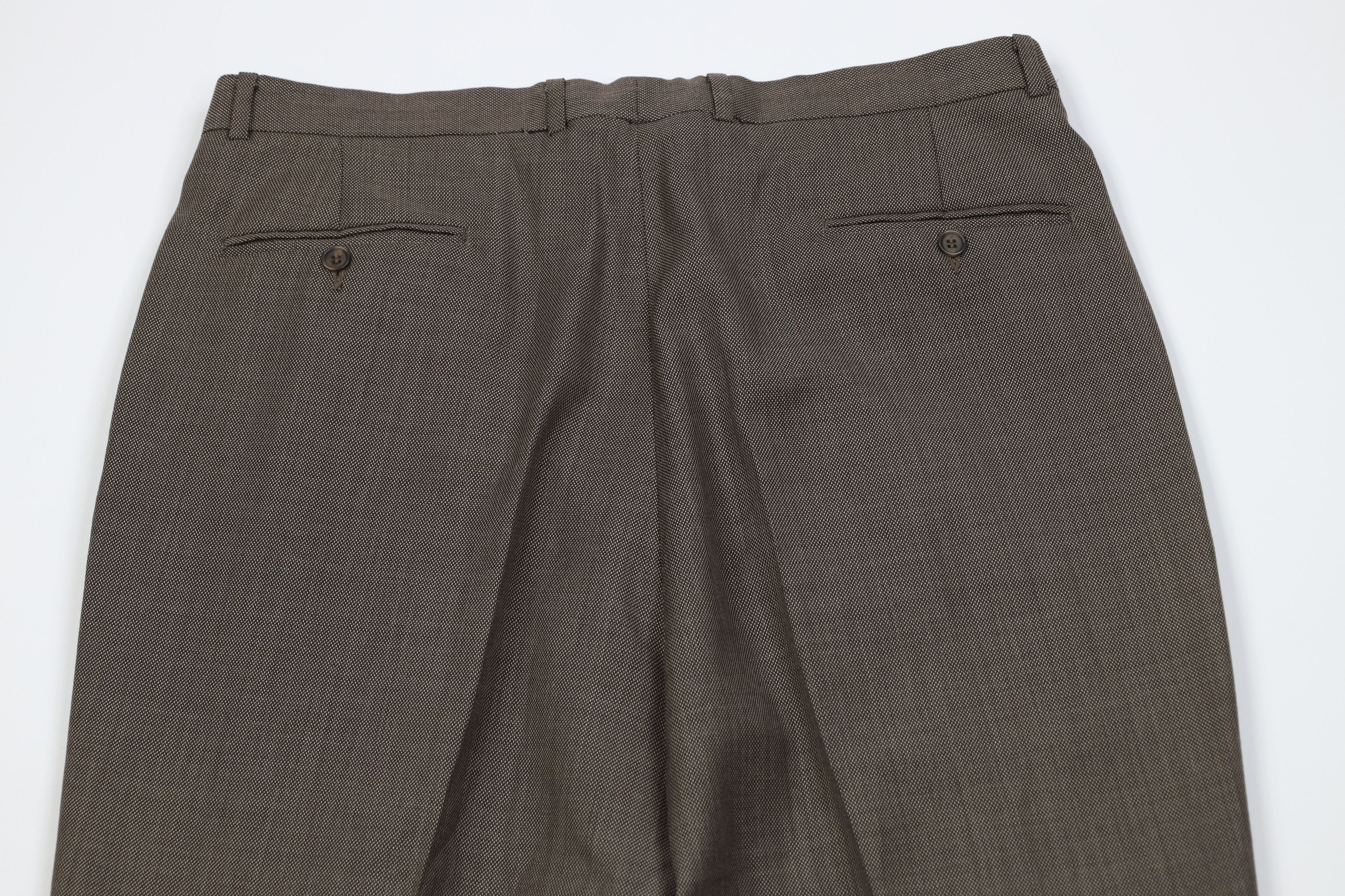 Vintage Vintage 90s Streetwear Virgin Wool Knit Wide Leg Chino Pants Size US 38 / EU 54 - 9 Thumbnail