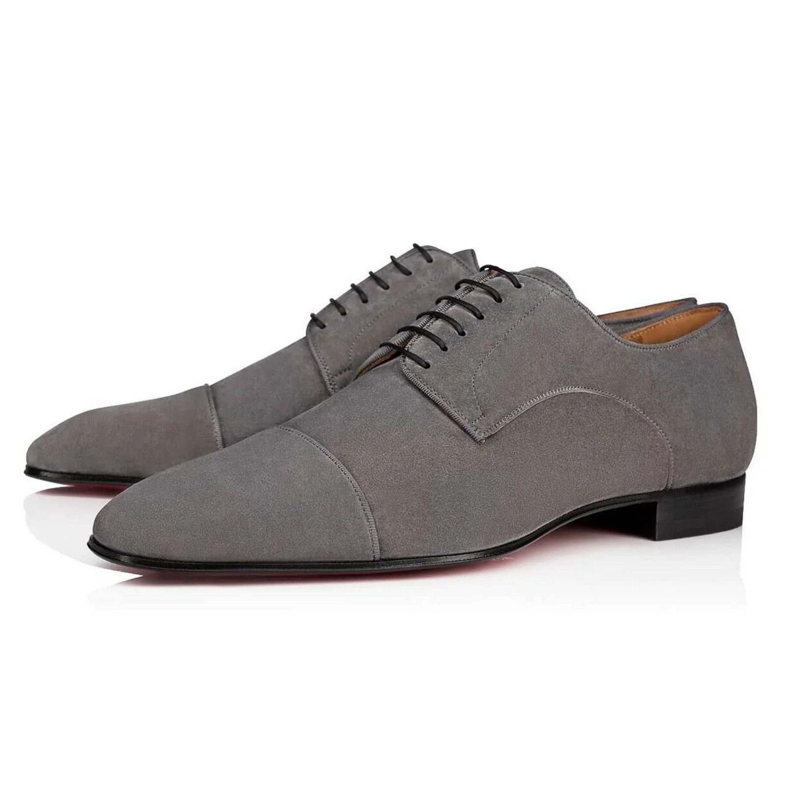 Christian Louboutin Christian Louboutin Shadow Grey Suede Lace Dress Loafer 40 7 Size US 7 / EU 40 - 1 Thumbnail