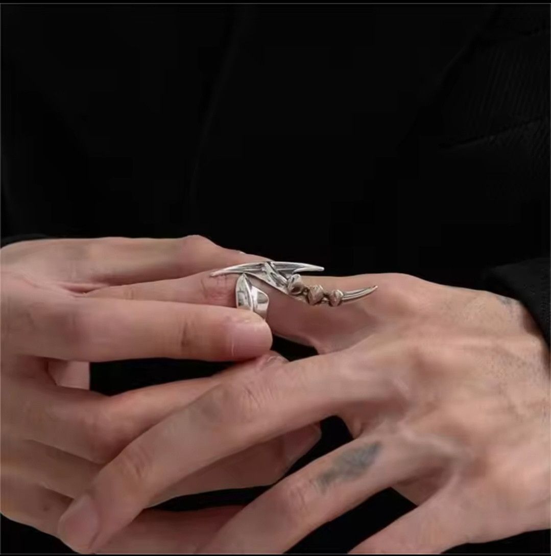 Jewelry × Vintage Cyberpunk Alien Irregular Ring Size ONE SIZE - 4 Thumbnail