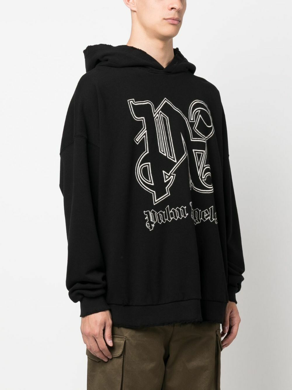Palm Angels o1y0325 Logo Hoodie in Black Size US L / EU 52-54 / 3 - 3 Thumbnail