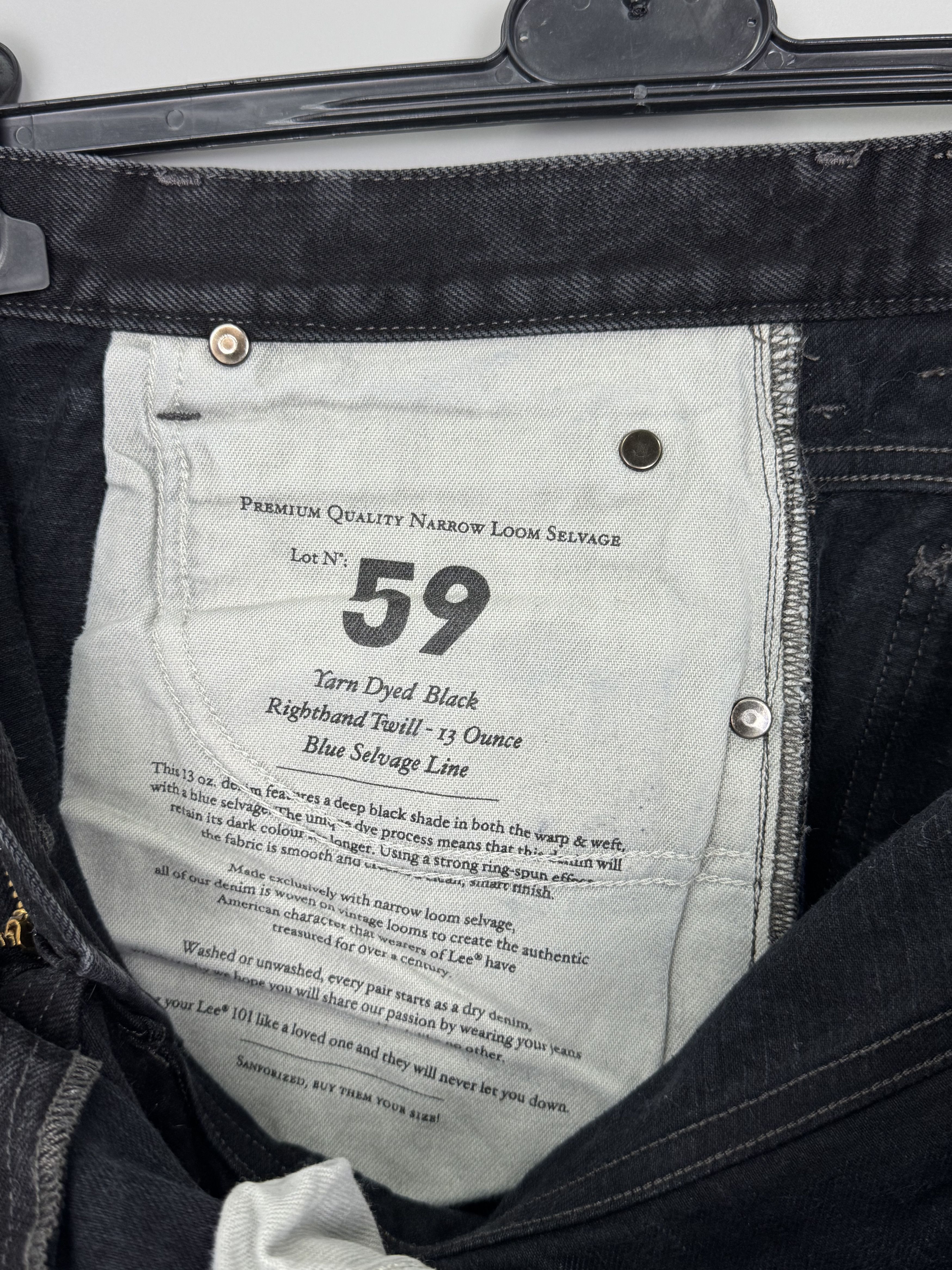 Lee Lee 101 Rider 13oz Blue Selvedge Washed Vintage Denim Size US 32 / EU 48 - 14 Thumbnail