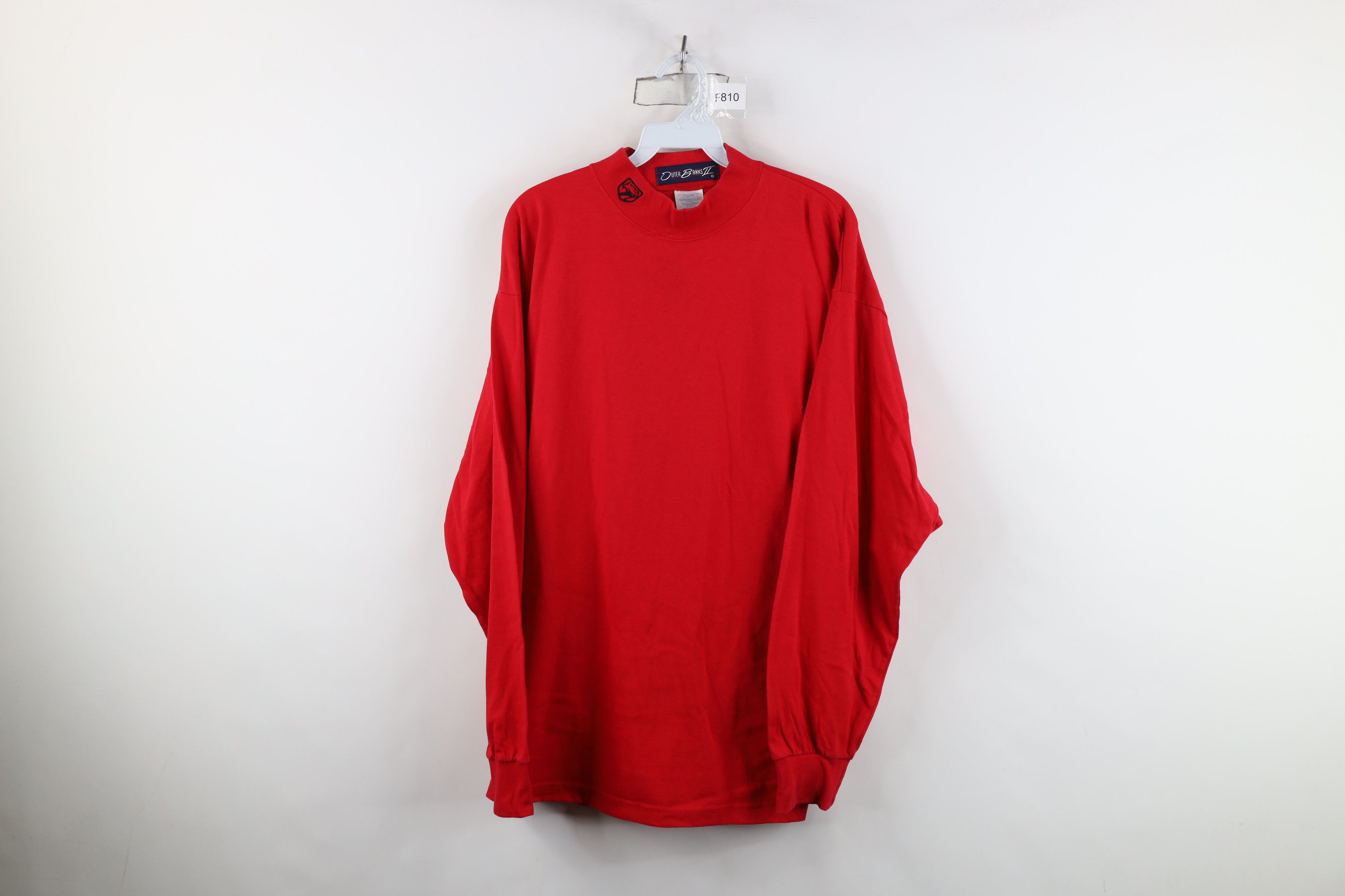 Vintage Vintage 90s Viper Car Mock Neck Long Sleeve T-Shirt Red Size US L / EU 52-54 / 3 - 1 Thumbnail