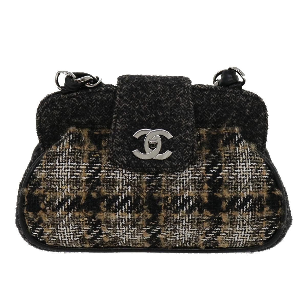 Chanel Black Wool Shoulder Bag (Pre-Owned) Size ONE SIZE - 1 Thumbnail