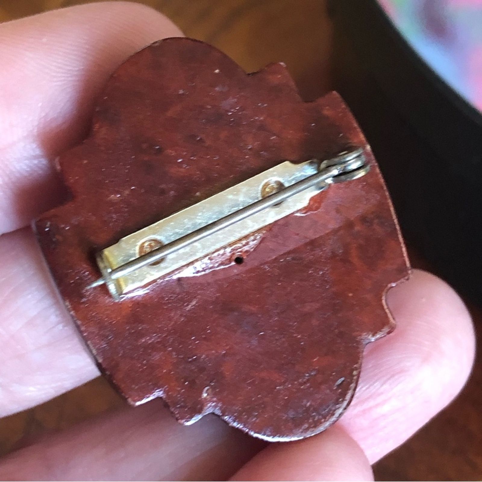 Vintage Vintage Victorian lady celluloid brooch Size ONE SIZE - 5 Thumbnail