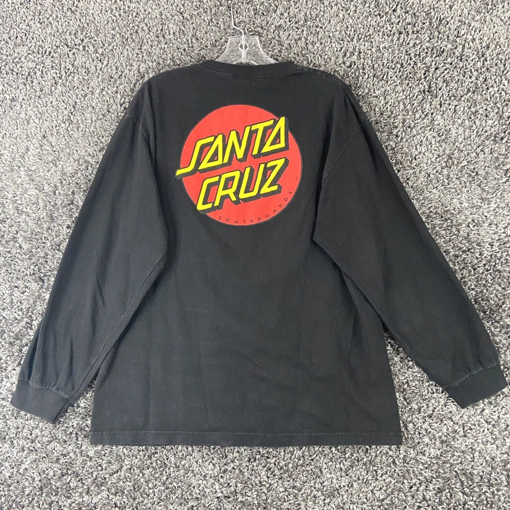 Vintage Santa Cruz Skateboards Long Sleeve T Shirt Black Mens Large Size US L / EU 52-54 / 3 - 8 Thumbnail