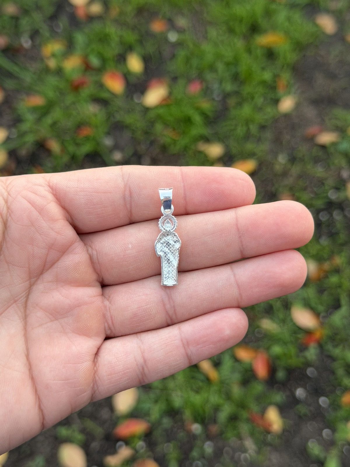 Sterling Silver San Judas micro silver pendant Size ONE SIZE - 4 Thumbnail