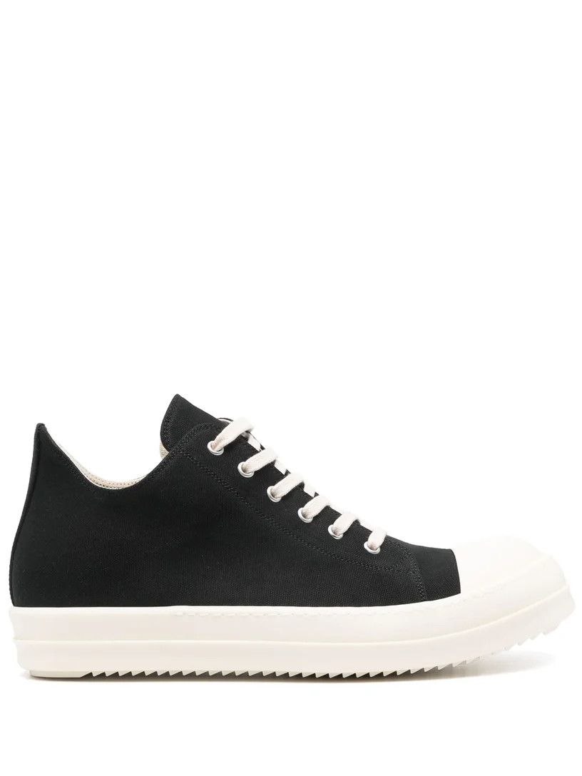 【RICK OWENS】DRKSHDW SS25 HOLLYWOOD SNEAKS IN BLACK MILK Rick Owens Ss25 Hollywood Vintage Sneaks in Blackmilkmilk