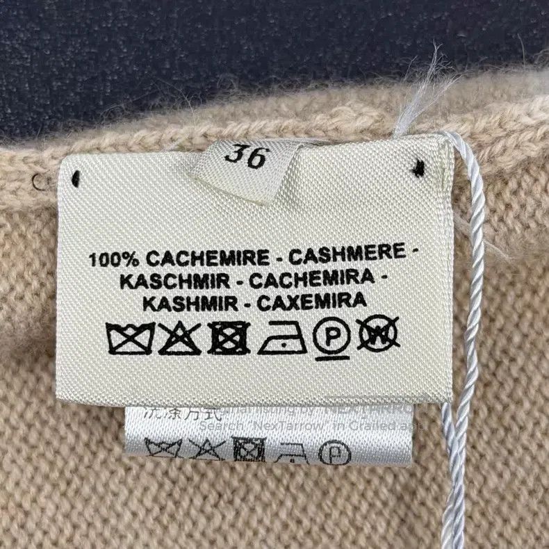 Hermes Hermes Khaki Butterfly Pattern Cashmere Sweater Size XS / US 0-2 / IT 36-38 - 6 Thumbnail