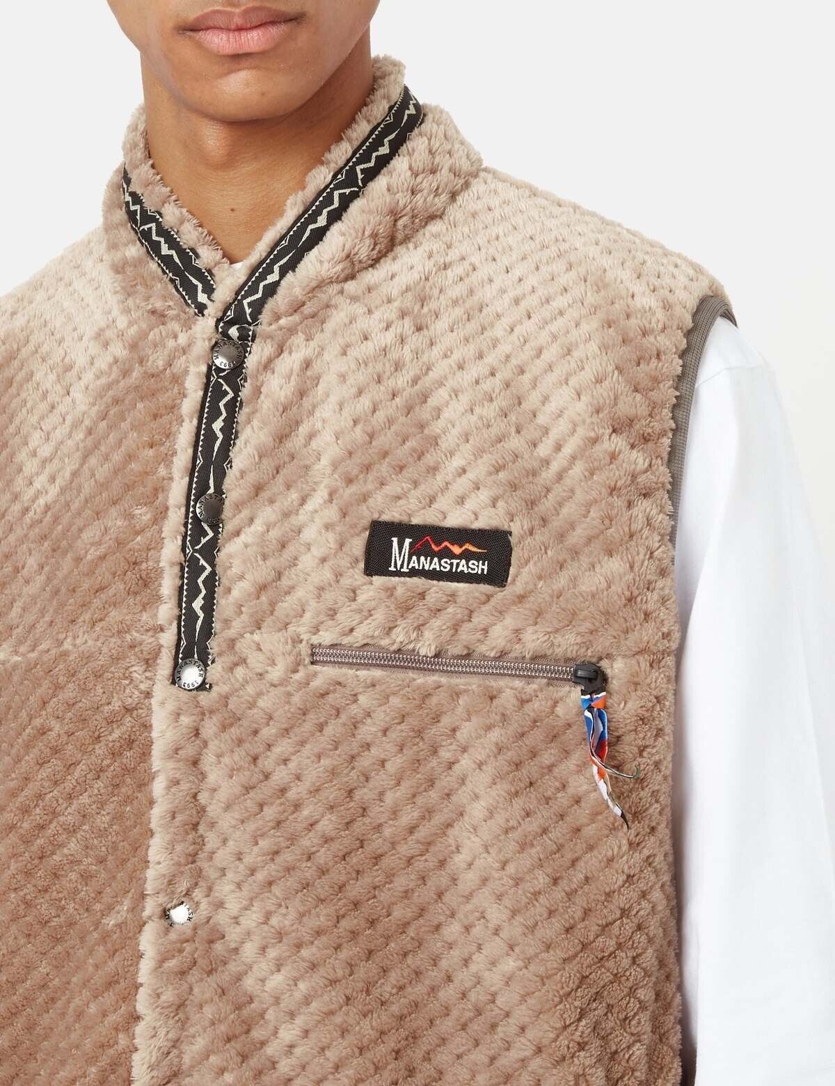 Manastash Manastash Men's Thermal Fleece Vest Biege Size M Size US M / EU 48-50 / 2 - 3 Thumbnail