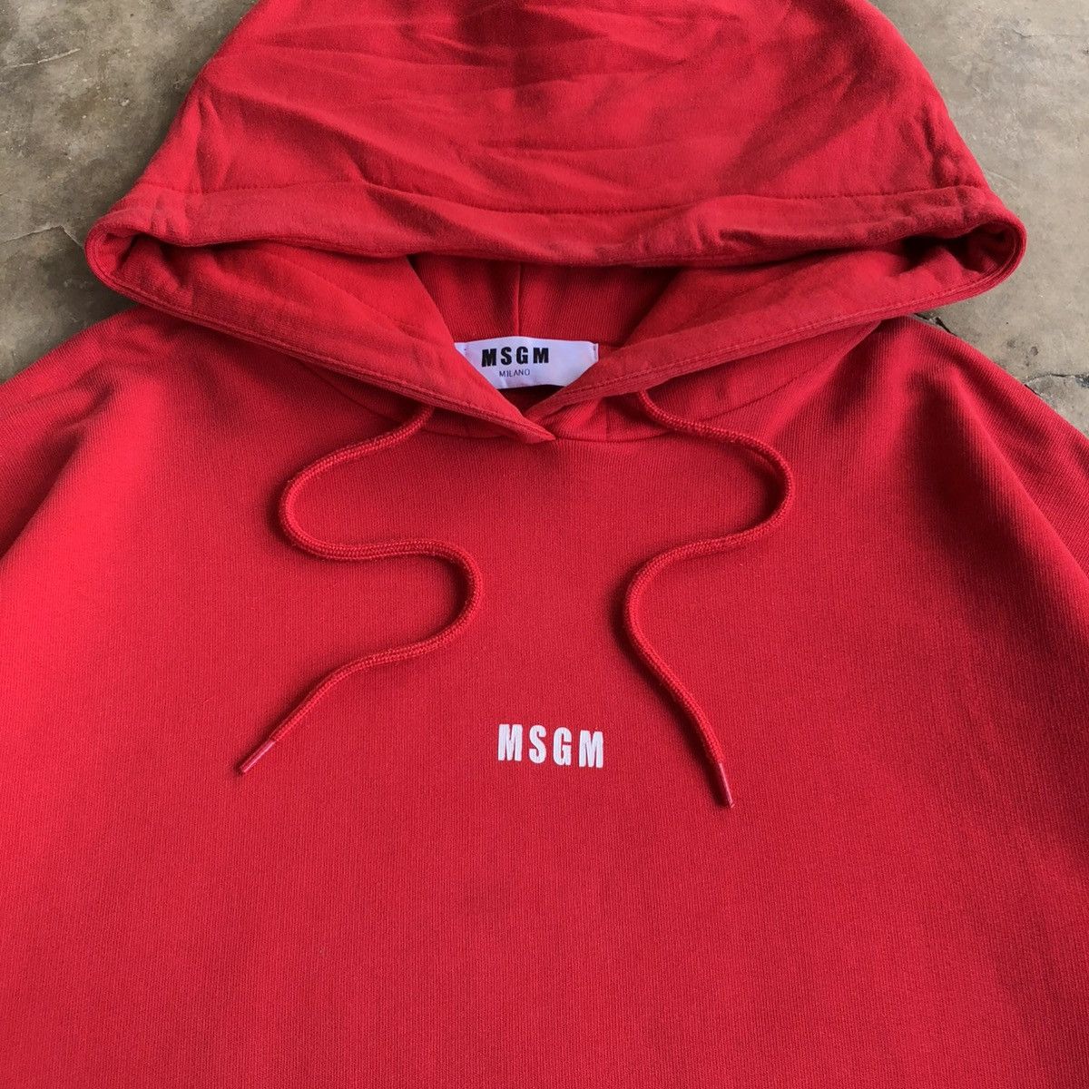 MSGM 🇮🇹 MSGM Milano Italy Big Logo Hoodie Red Luxury Designer Size US XL / EU 56 / 4 - 7 Thumbnail