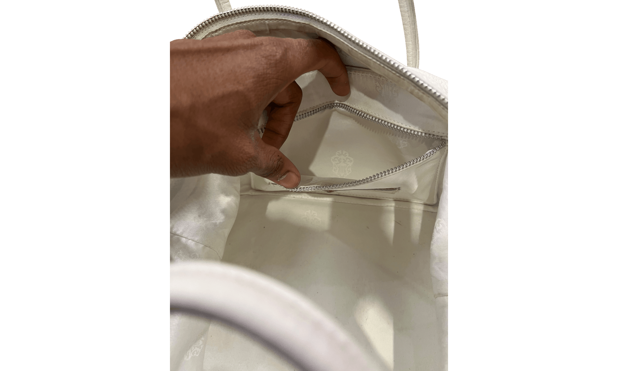 Chrome Hearts White Leather Monica Bag With Silver Cross Logo (Pre-Owned) Size ONE SIZE - 6 Thumbnail